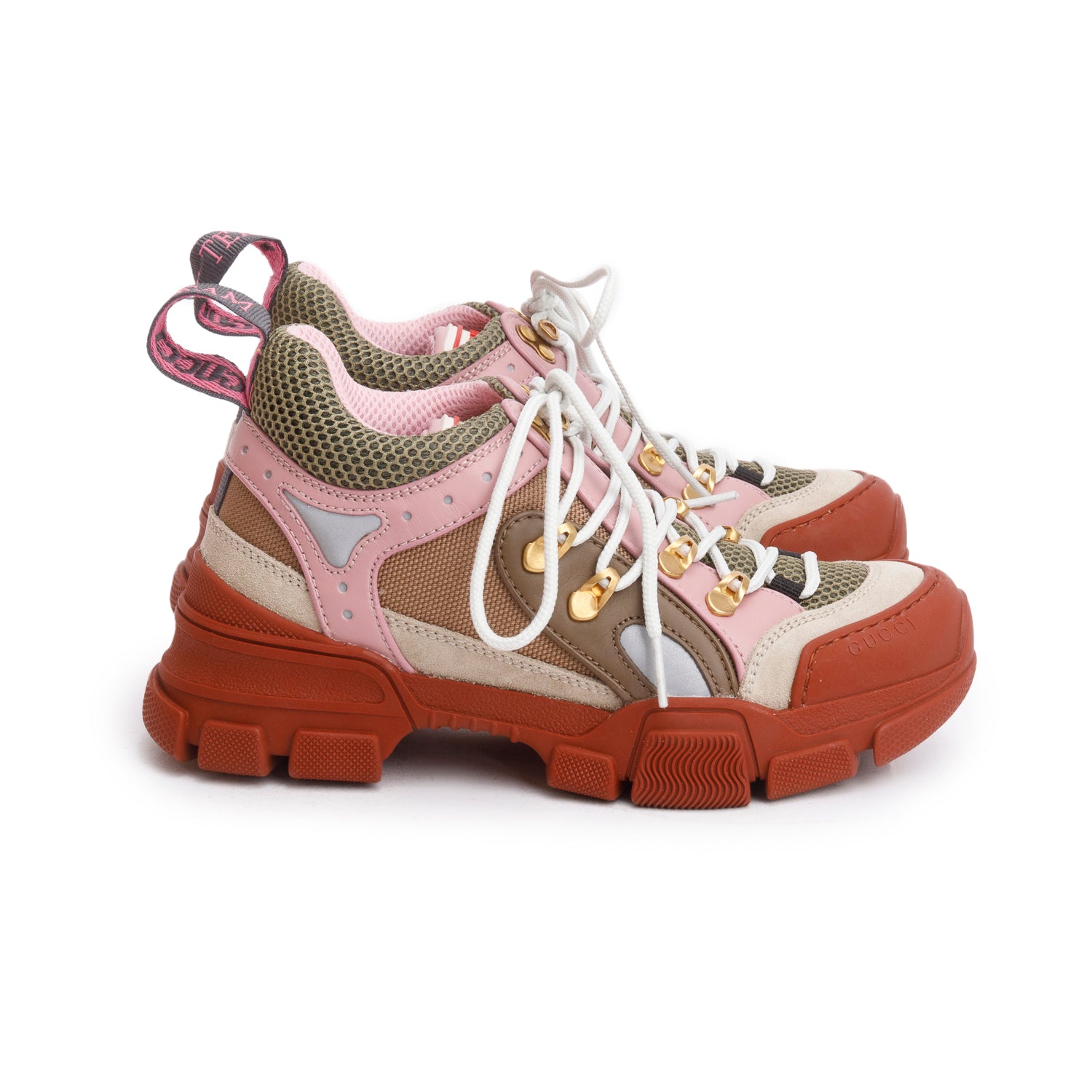 Gucci x Sega Multicolor Canvas Calfskin Flashtrek Sneakers, Size 35.5 w/ Box & Receipt