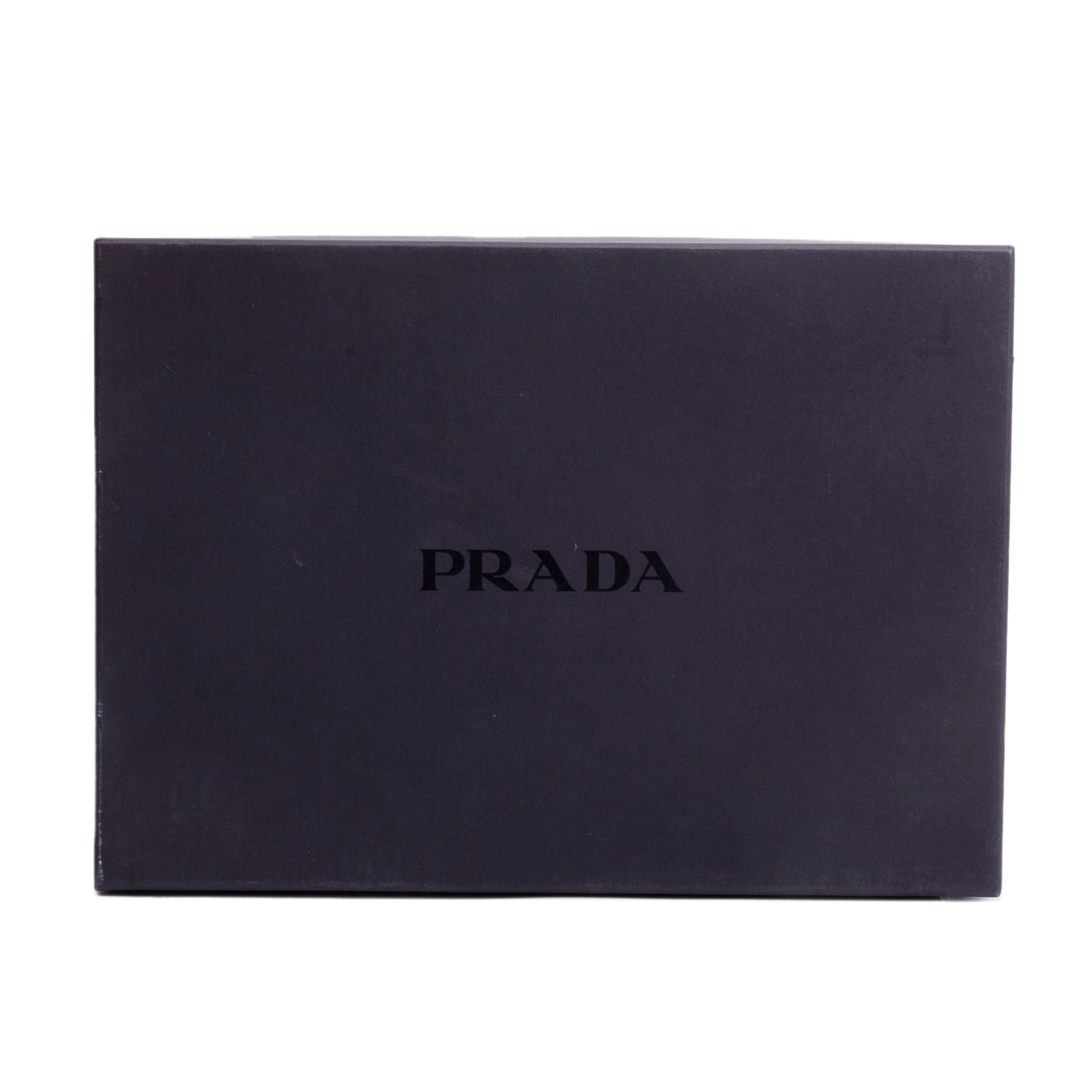 Prada Black Vitello Plume Logo High Top Sneakers, Men's Size 9 w/ Box
