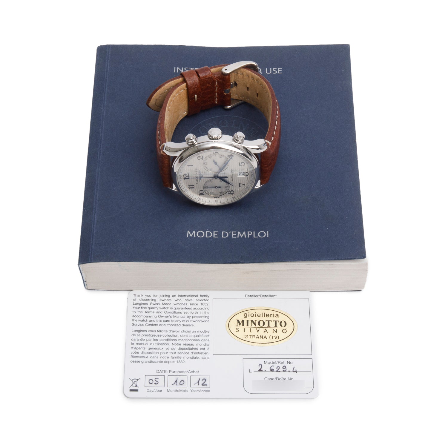 Longines Stainless Steel Master Collection 40 MM Chronograph Automatic Watch w/ Papers