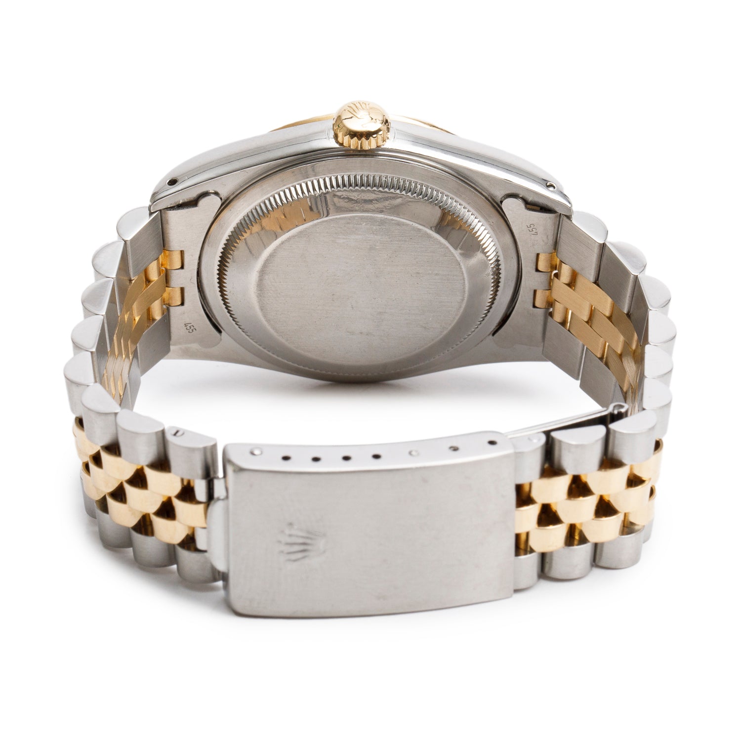 Rolex Stainless Steel & 18k Yellow Gold Datejust 36 MM Watch Champagne Diamond Dial 16233 w/ Box
