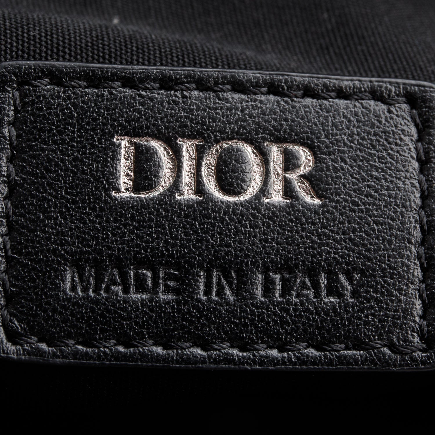 Christian Dior 2021 Black Oblique Galaxy Perforated Leather Saddle Bag w/ Box