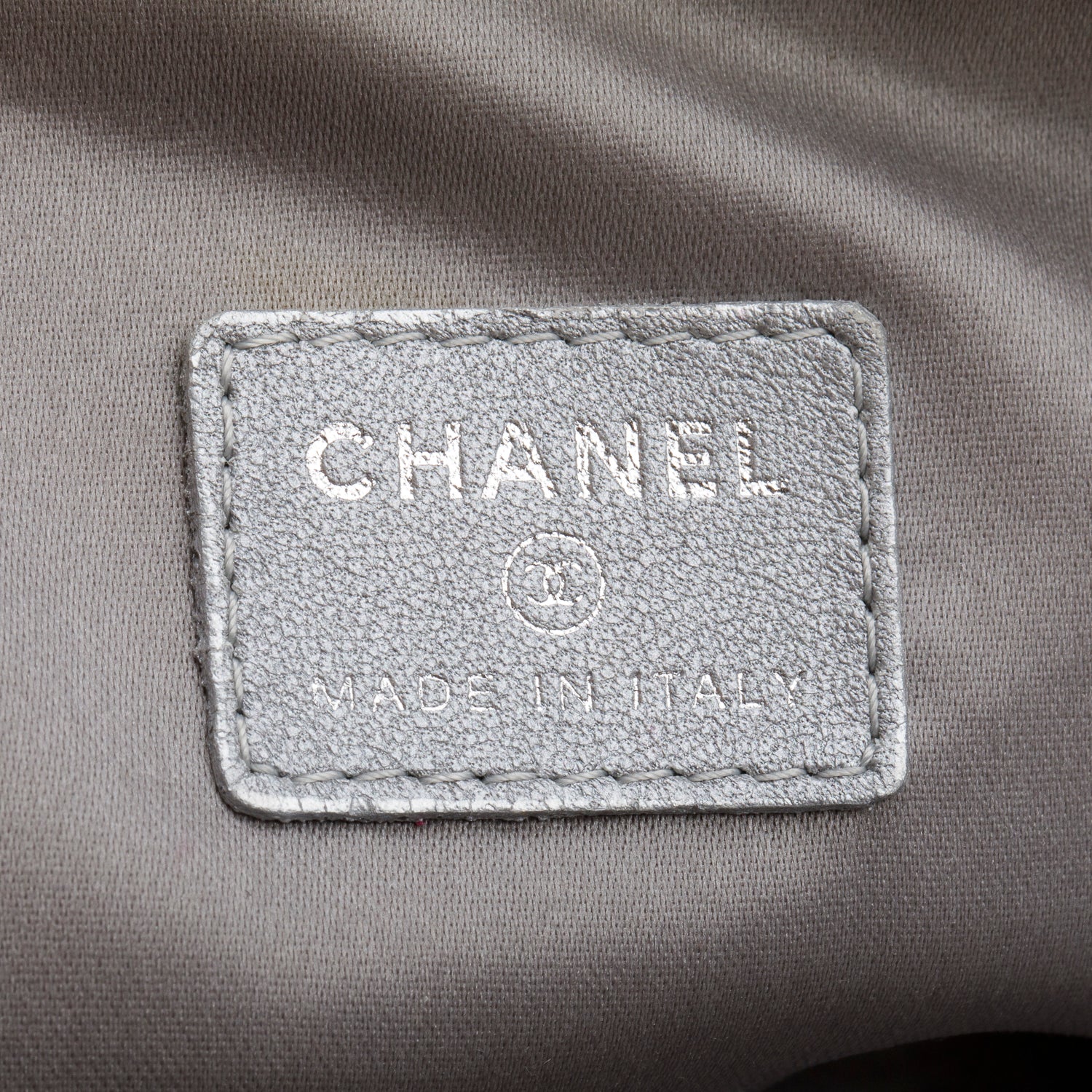 Chanel Black Lambskin Camellia Embossed Cosmetic Case