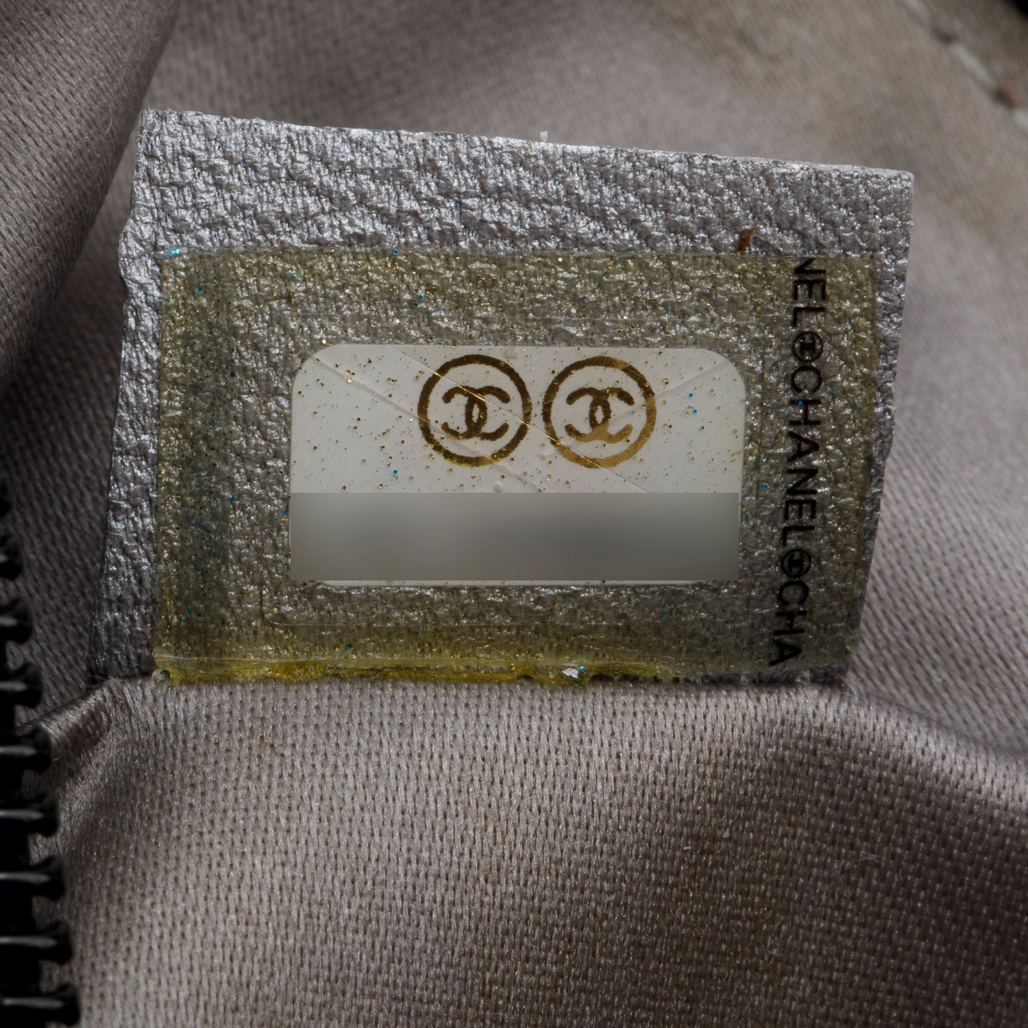 Chanel Black Lambskin Camellia Embossed Cosmetic Case