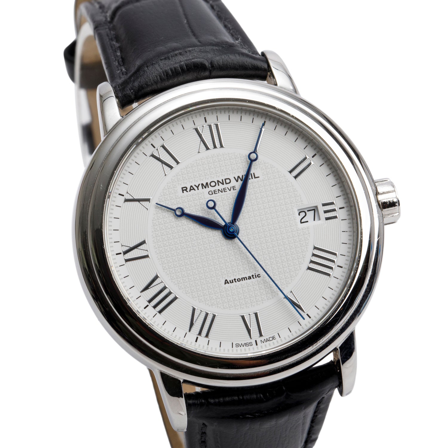 Raymond Weil Stainless Steel Maestro 39 MM Automatic Watch Silver Dial 2837 w/ Box