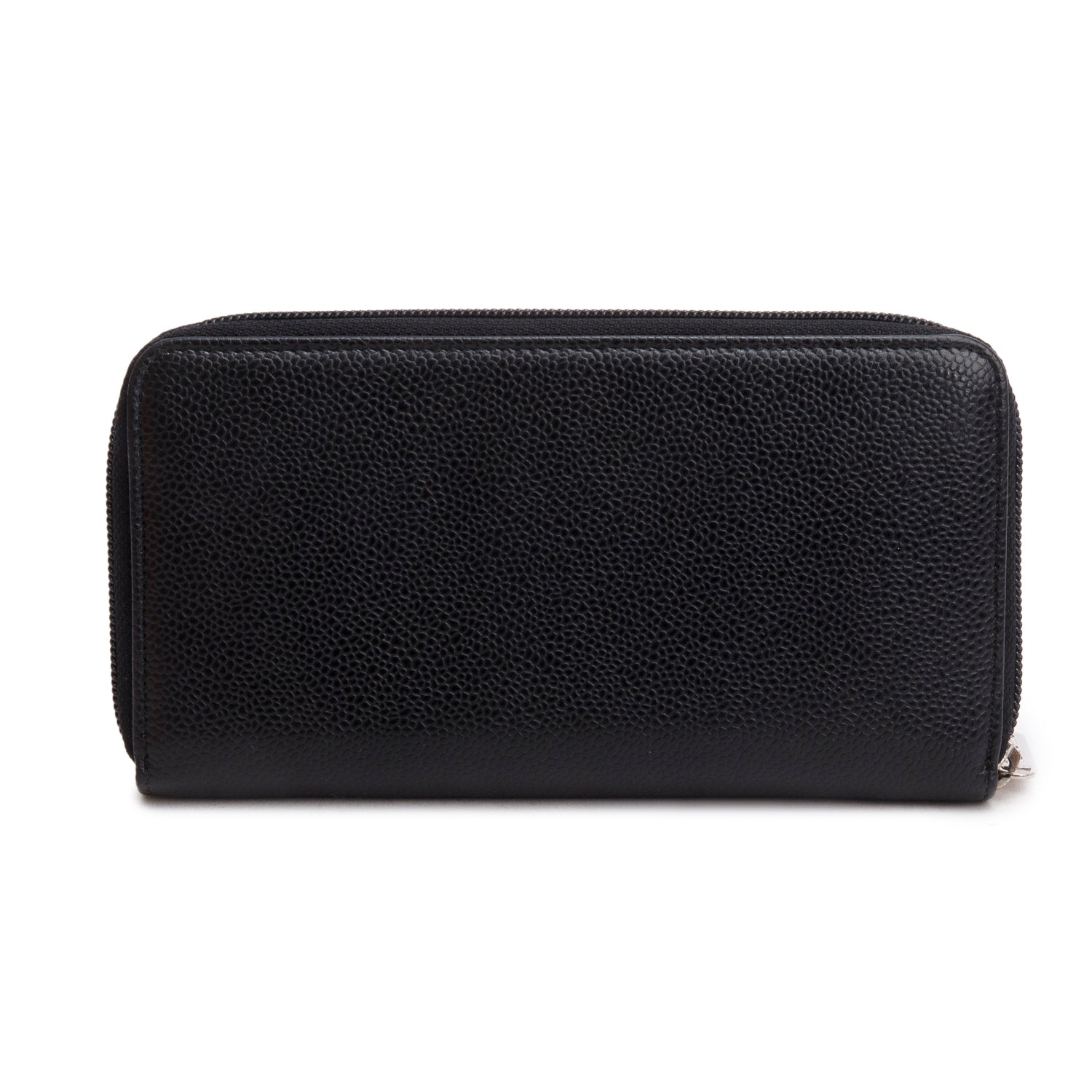 Chanel Black Caviar Timeless CC Zip Around Wallet w/ Authenticity Card
