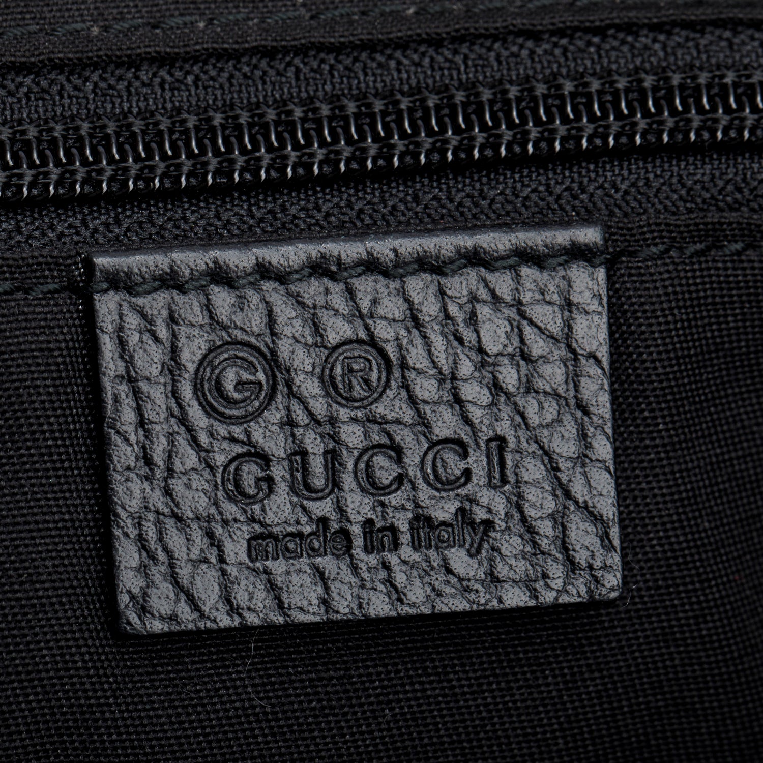 Gucci Black Monogram Canvas Messenger Bag