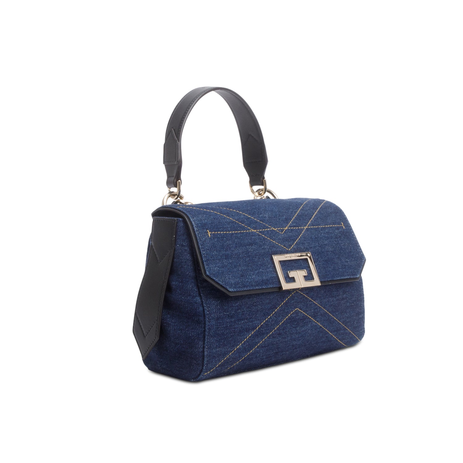 Givenchy 2020 Blue Denim Small ID Flap Bag