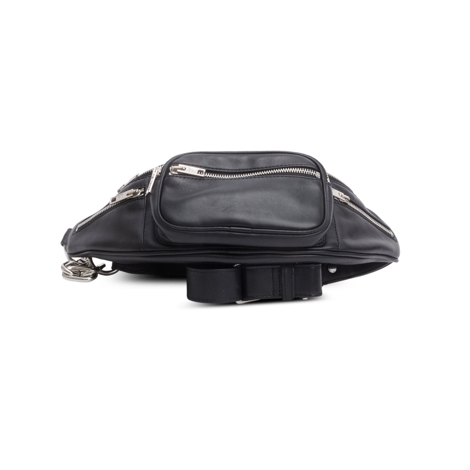 Alexander Wang Black Lambskin Attica Fanny Pack