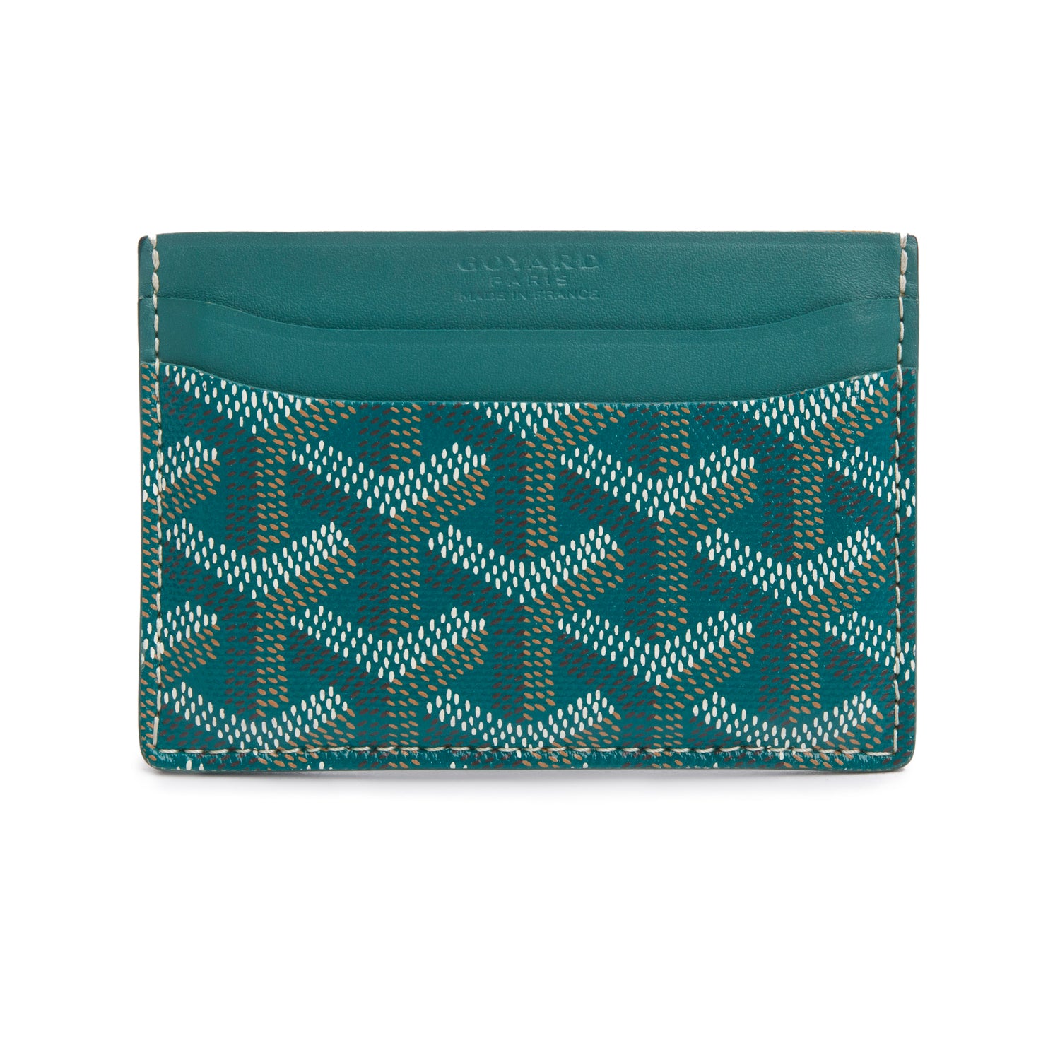 Goyard 2024 Green Leather & Coated Canvas Saint Sulpice Card Holder