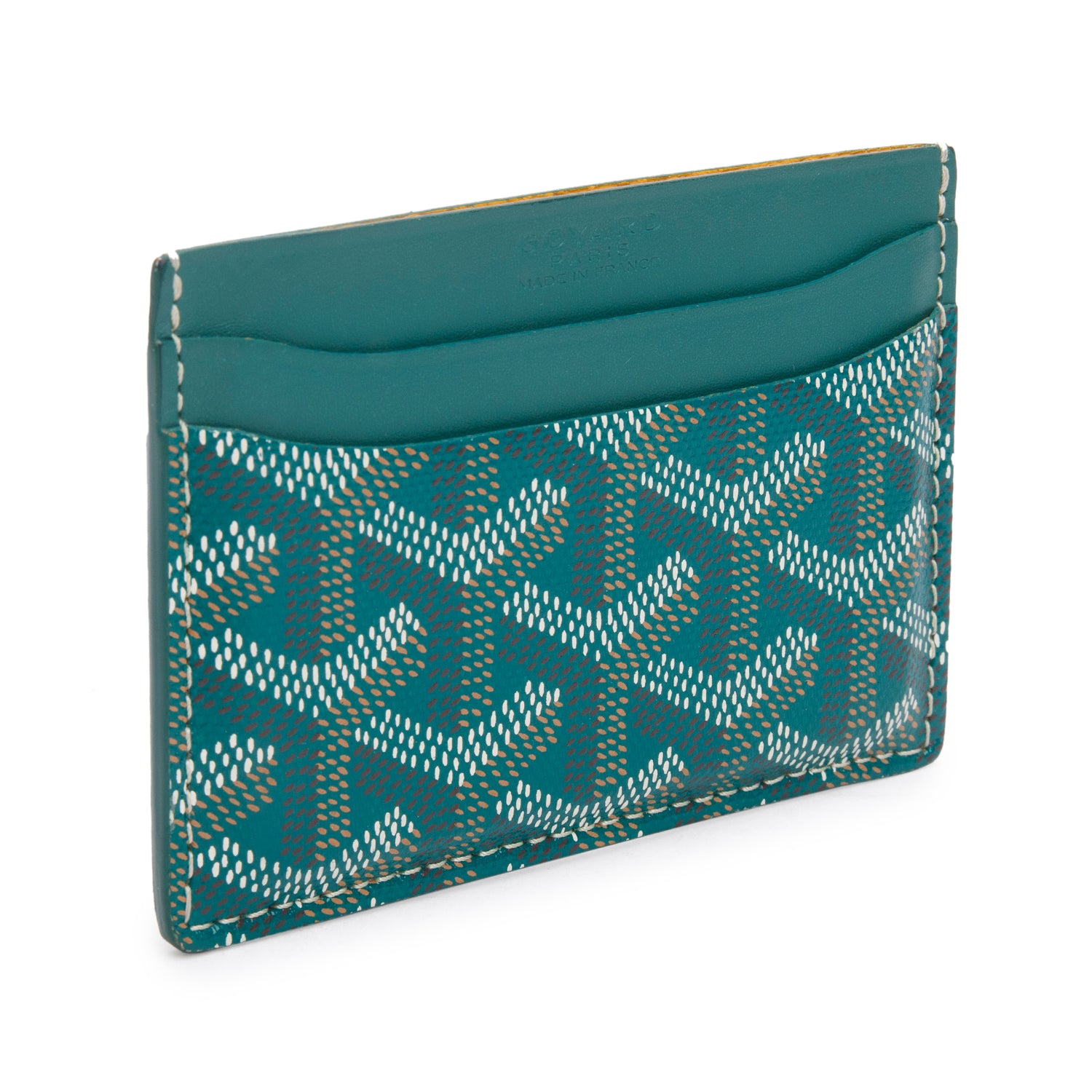 Goyard 2024 Green Leather & Coated Canvas Saint Sulpice Card Holder