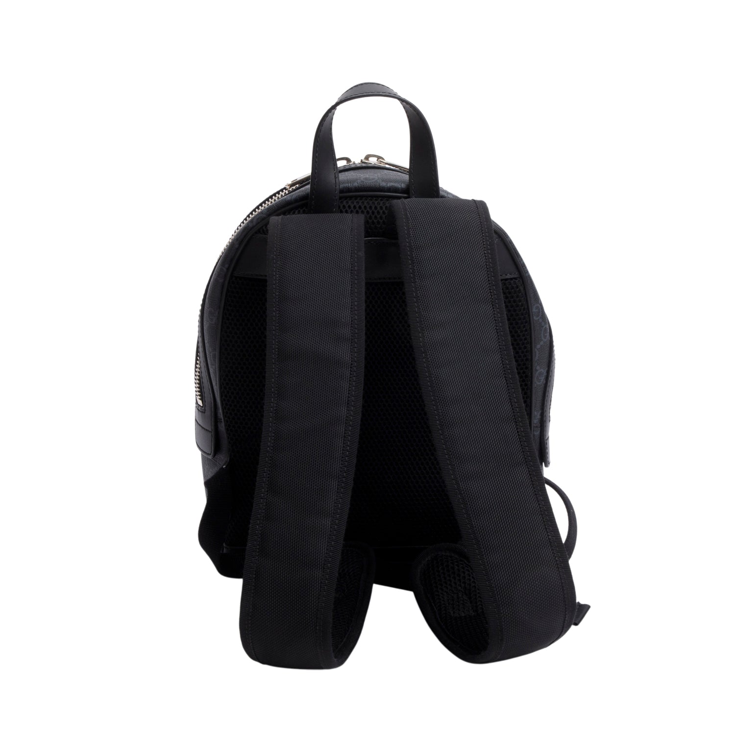 Gucci Black GG Supreme Monogram Calfskin Web Small Ophidia Day Backpack w/ Box