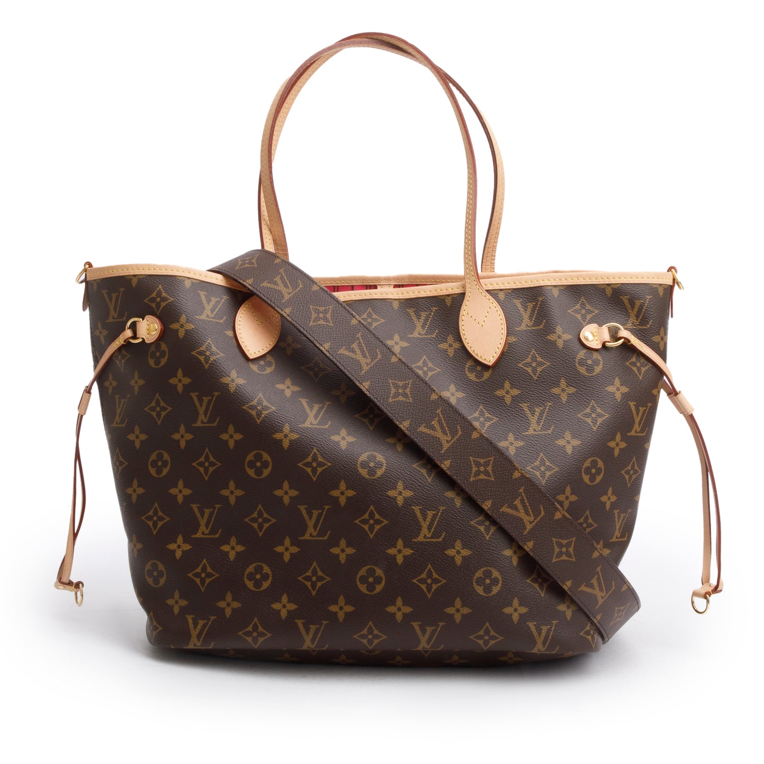 Louis Vuitton 2025 Monogram Neverfull Bandouliere Inside Out MM w/ Box, Strap & Receipt