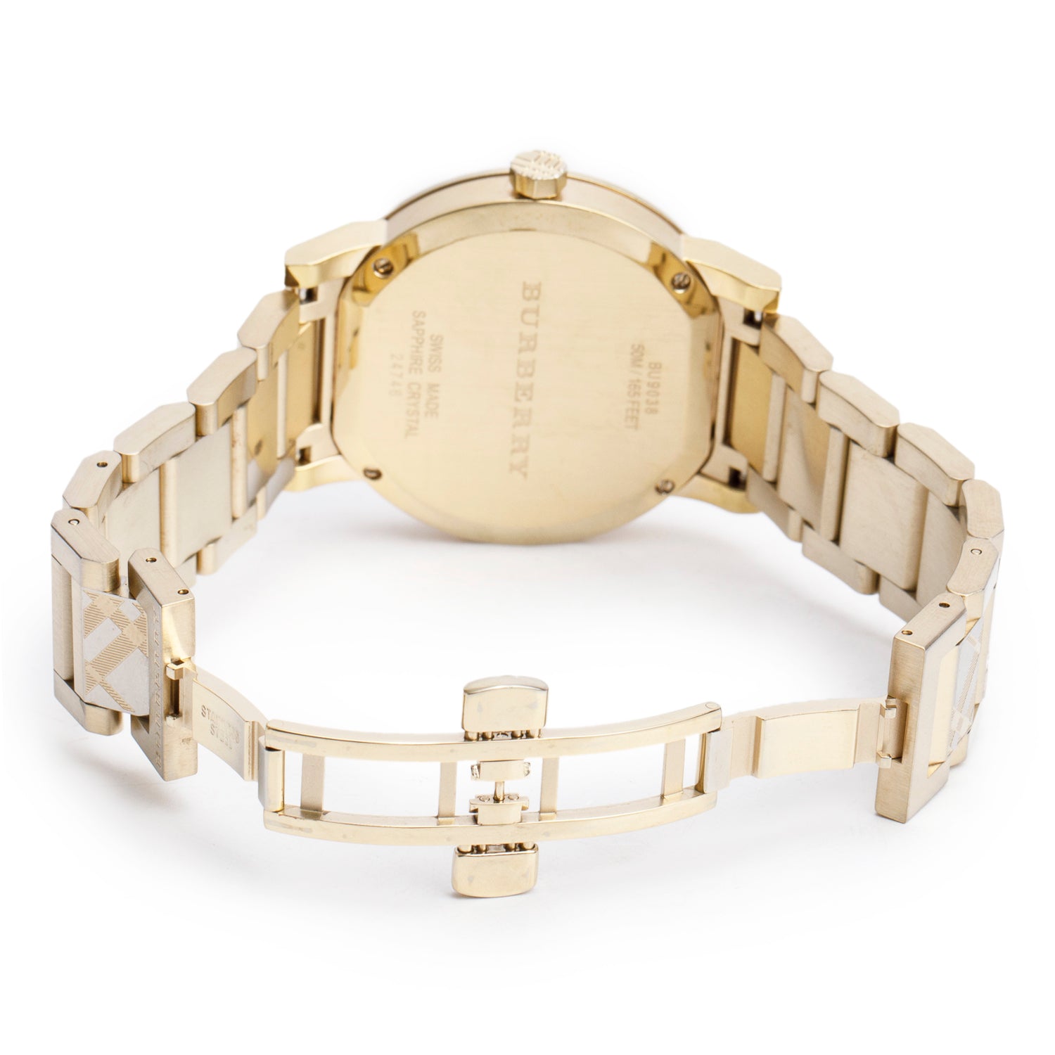 Burberry Gold-Plated Stainless Steel BU9038 38 MM The City Quartz Watch w/ Box