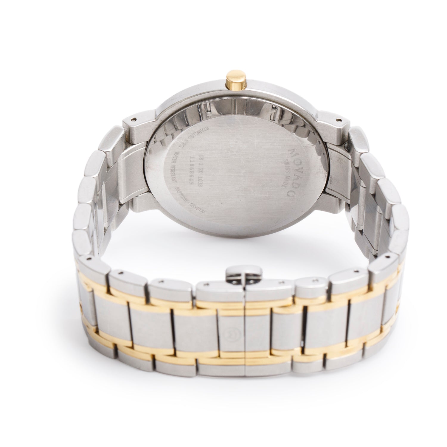 Movado Two-Tone Stainless Steel Stiri 40 MM Quartz Watch Black Dial