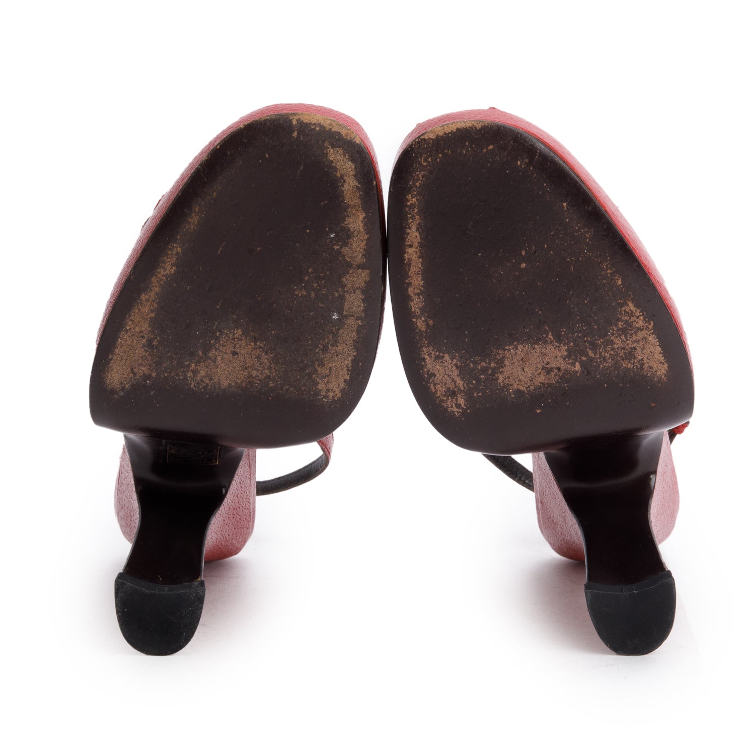 Prada Red Patent Leather Platform Sandals, Size 38