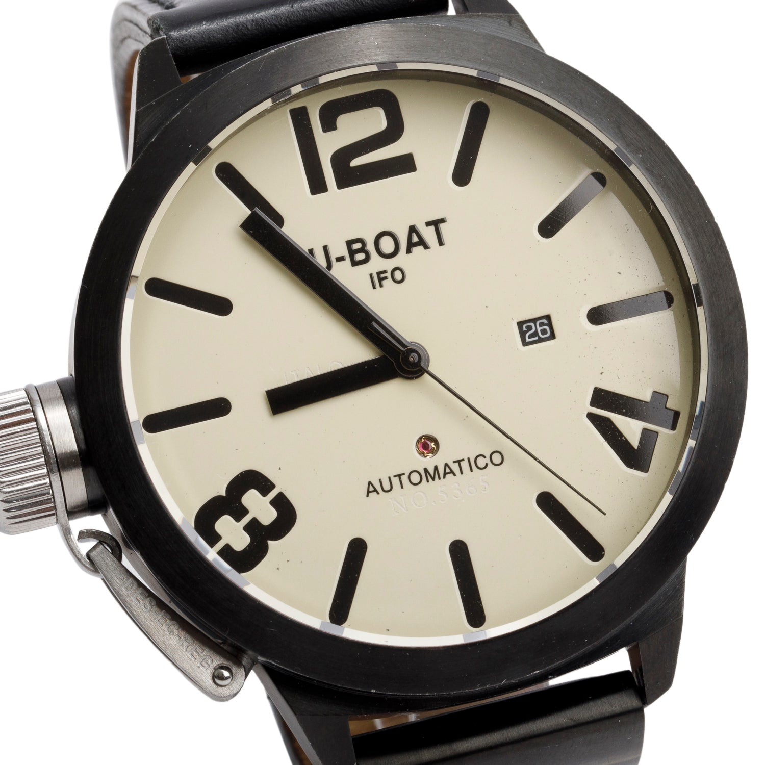 U-Boat Limited Edition Black PVD Stainless Steel Classico 52 MM Automatic Watch w/ Box & Papers