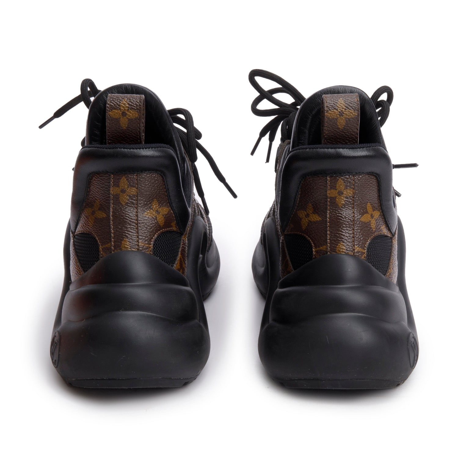 Louis Vuitton Monogram Trim Black LV Archlight Sneakers, Size 39 w/ Box