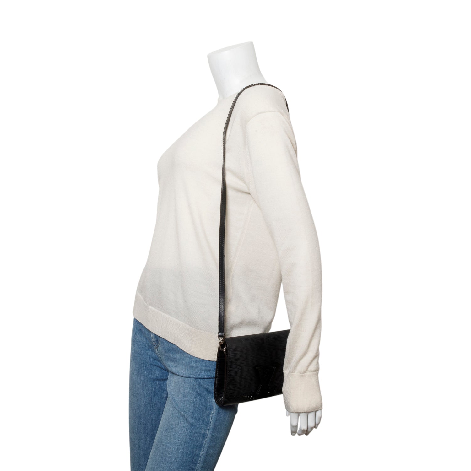 Louis Vuitton Black Epi Leather Louise Strap PM