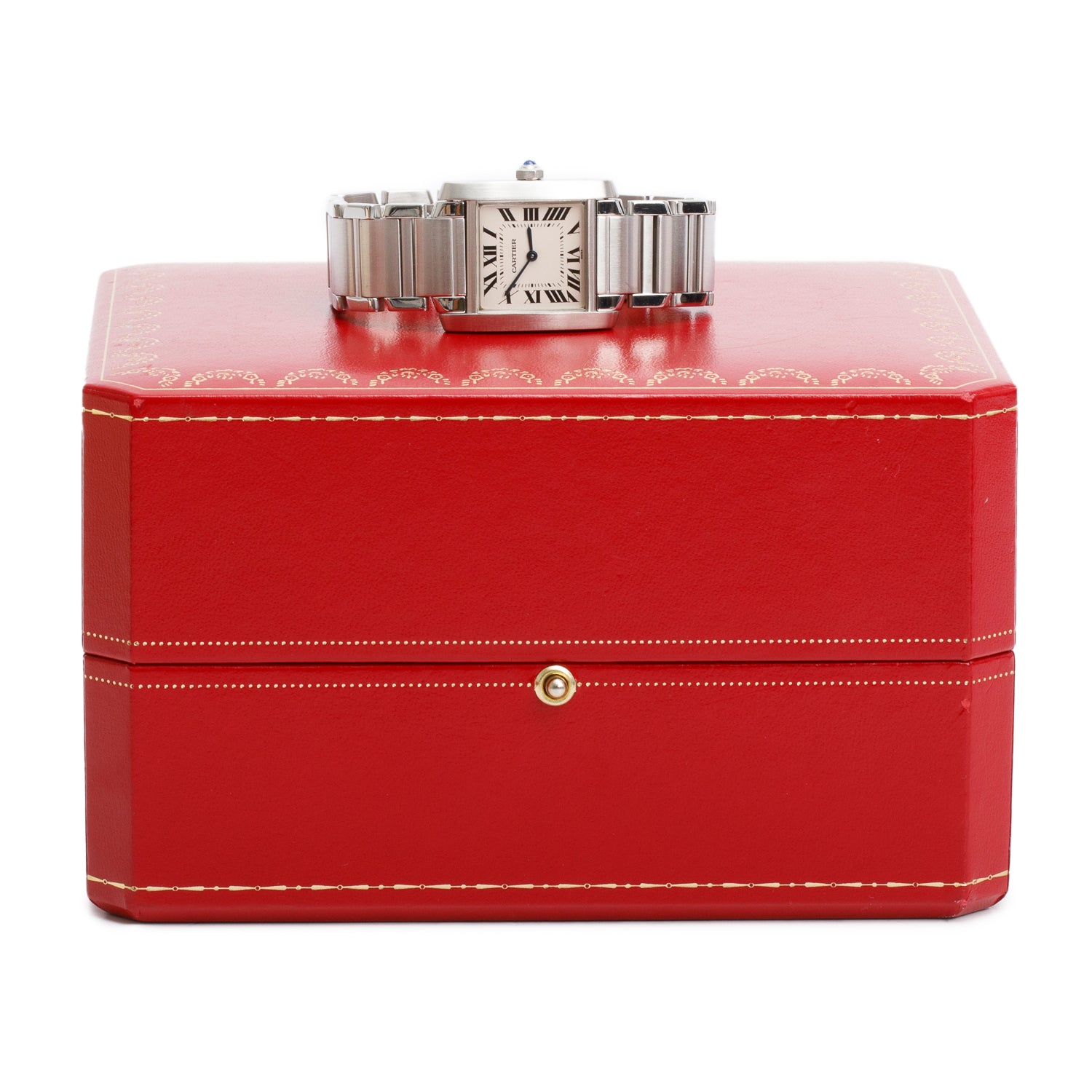 Cartier Stainless Steel Tank Francaise Watch, Medium Model 2301 w/ Box