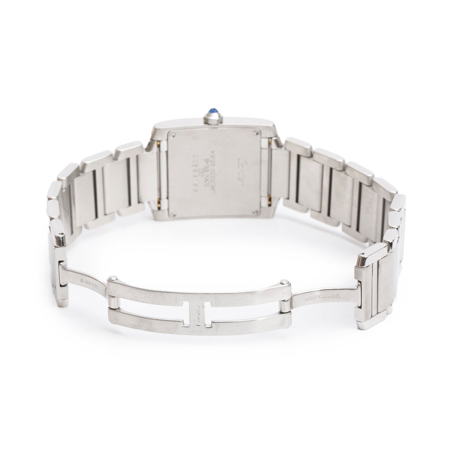 Cartier Stainless Steel Tank Francaise Watch, Medium Model 2301 w/ Box