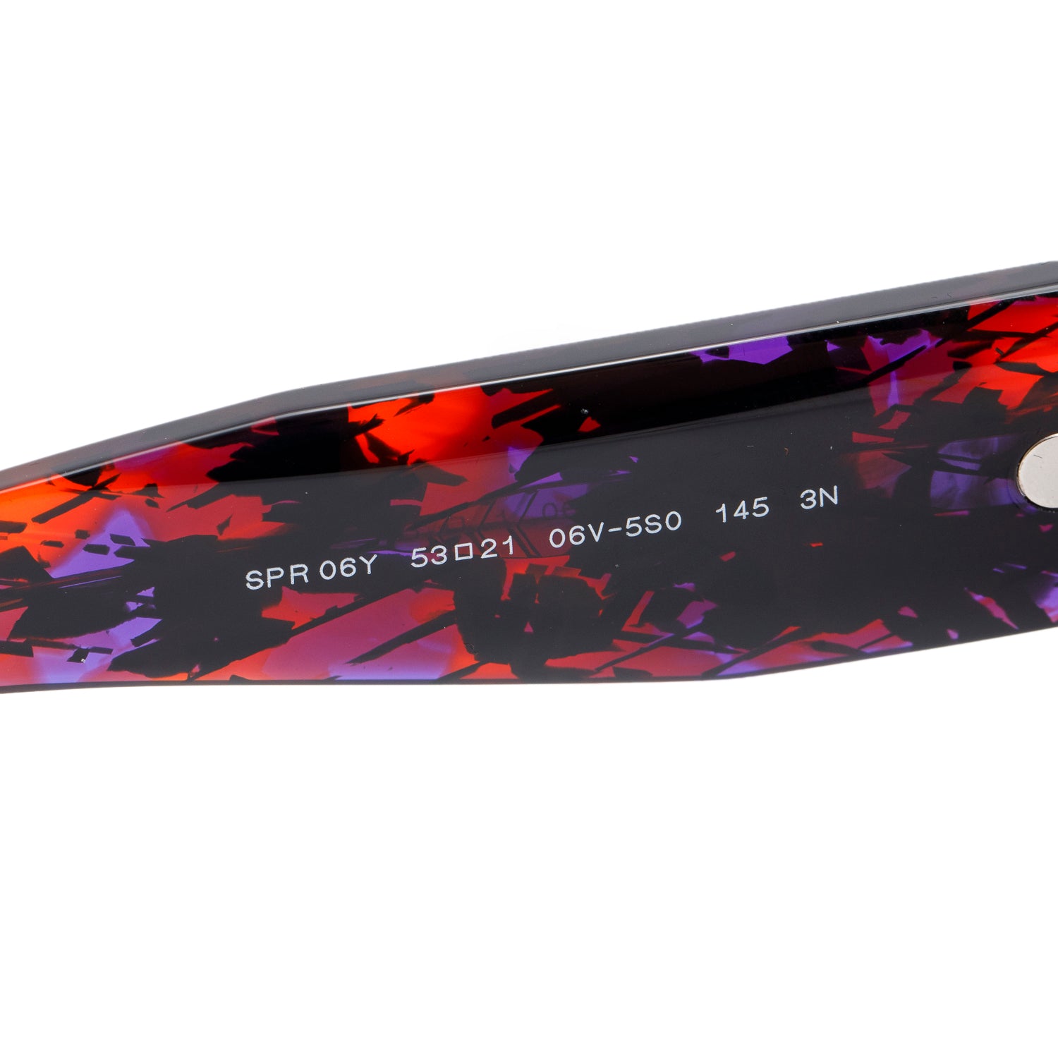 Prada SPR 06Y Brown Tortoise Acetate Symbole Rectangular Sunglasses w/ Case