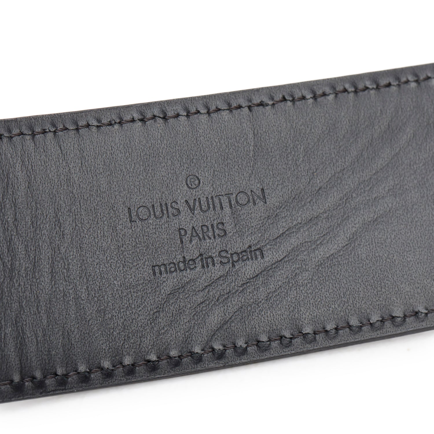 Louis Vuitton Damier Graphite Canvas LV Initials 40 MM Belt 105 42 w/ Box & Receipt