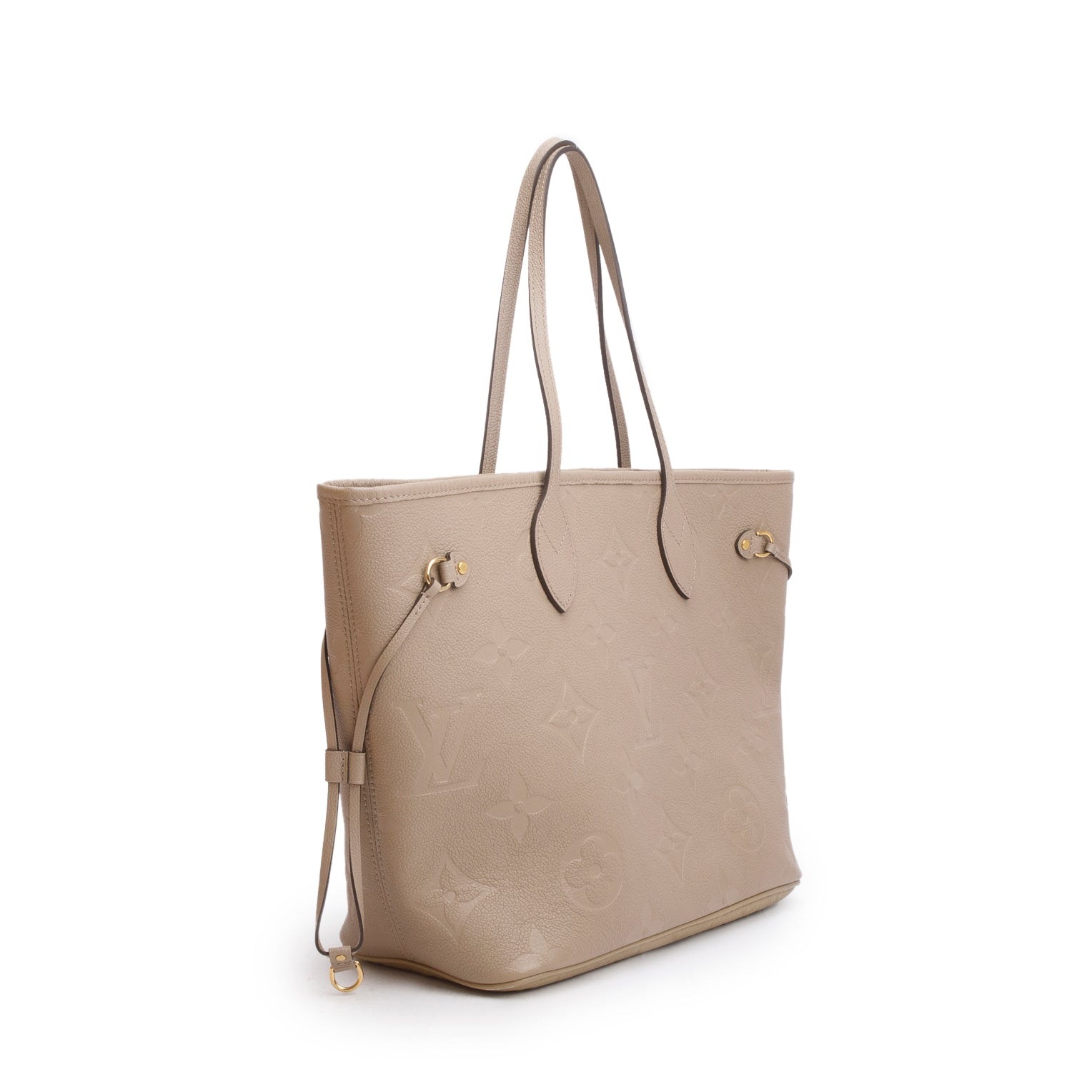 Louis Vuitton Turtledove Empreinte Monogram Giant Neverfull MM w/ Pouch & Box
