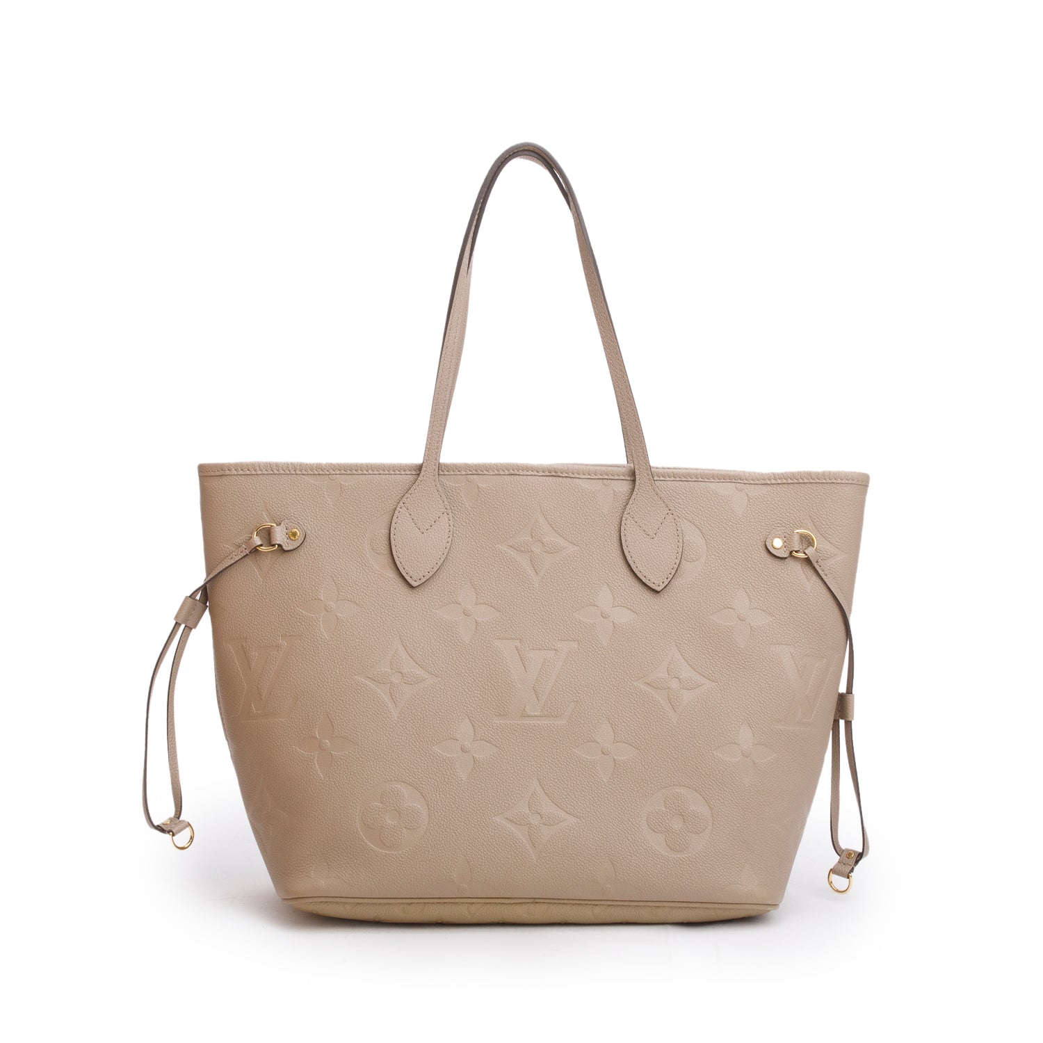 Louis Vuitton Turtledove Empreinte Monogram Giant Neverfull MM w/ Pouch & Box