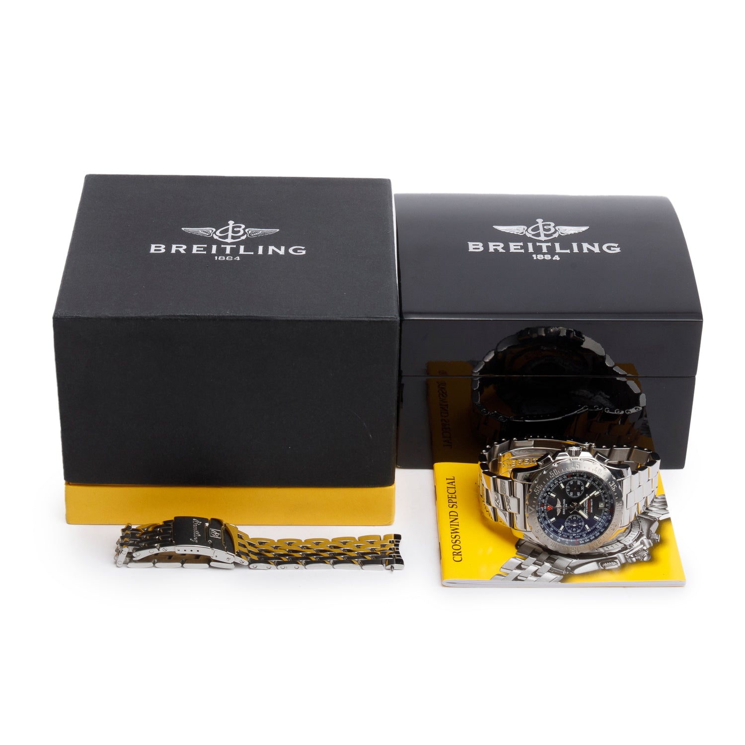 Breitling Stainless Steel Professional Skyracer 43.5 MM Chronograph Automatic Watch Black Dial A27362 w/ Box & Papers