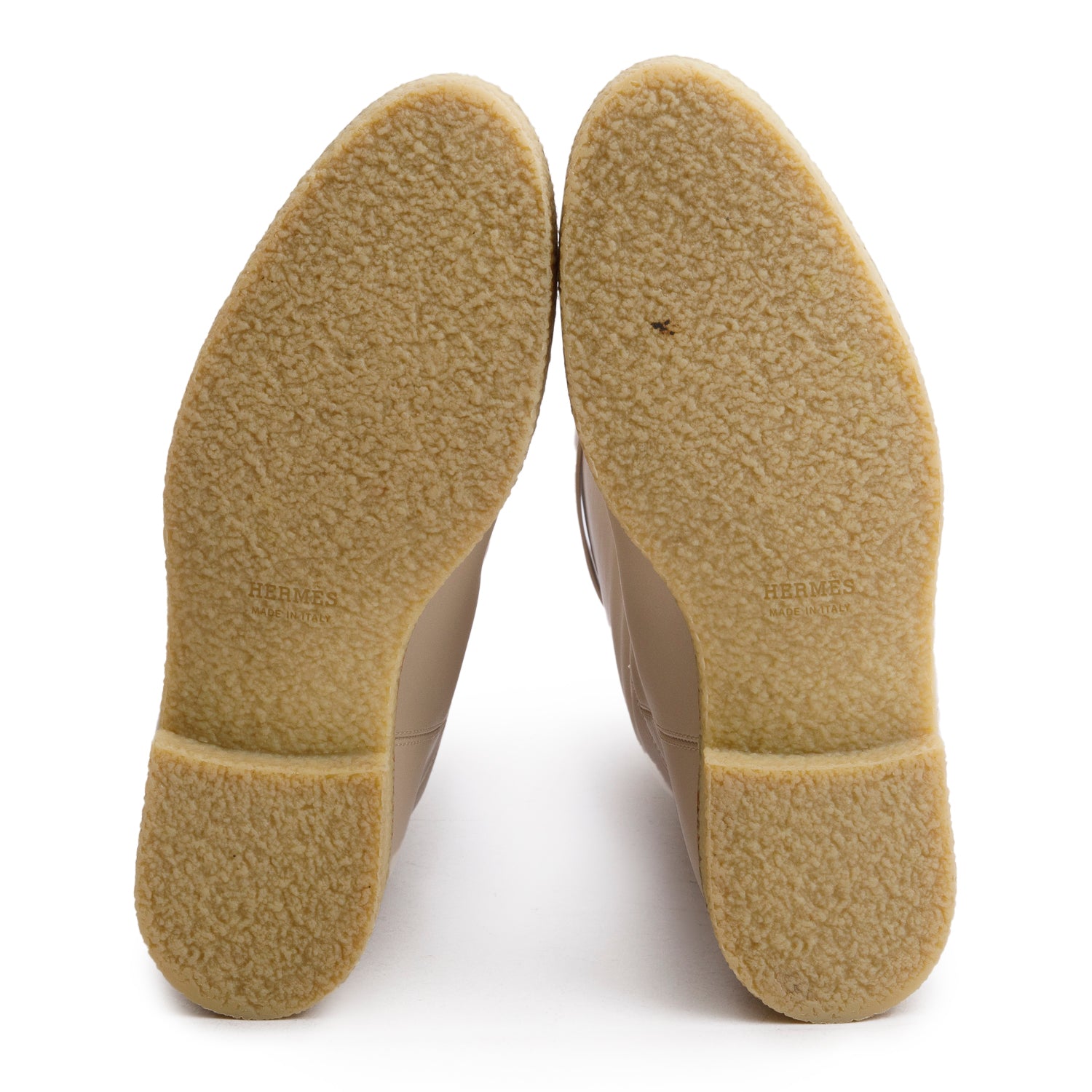 Hermes Neutral Calfskin Leather Palladium Plated Kelly Jumping Boots, Size 38 w/ Box