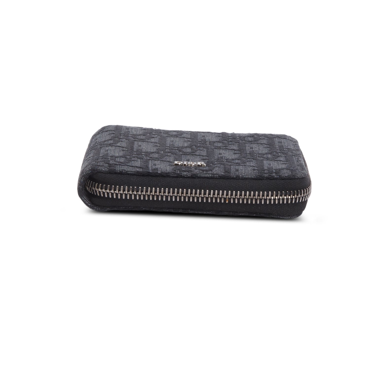Christian Dior 2022 Black Oblique Zipped Coin Purse Wallet w/ Box