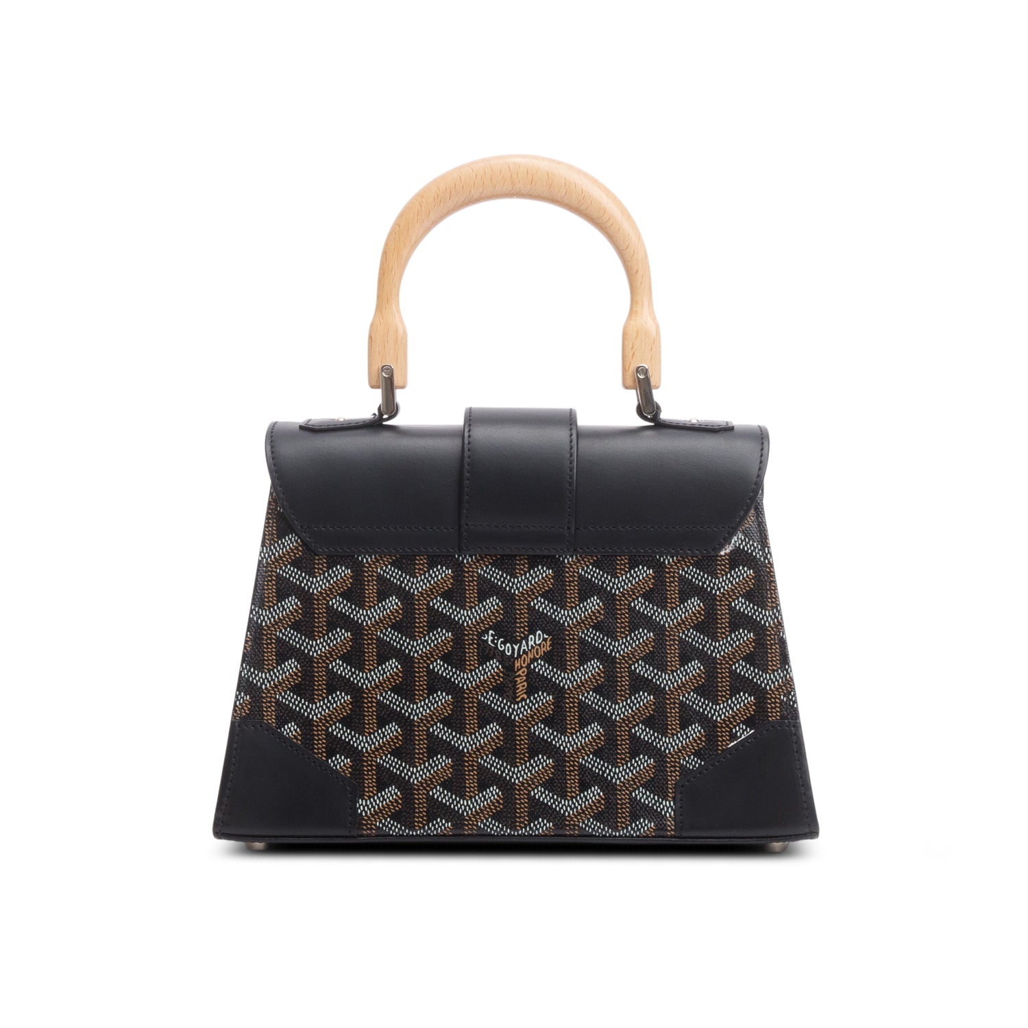 Goyard 2021 Black Goyardine Structure Mini Saigon w/ Strap