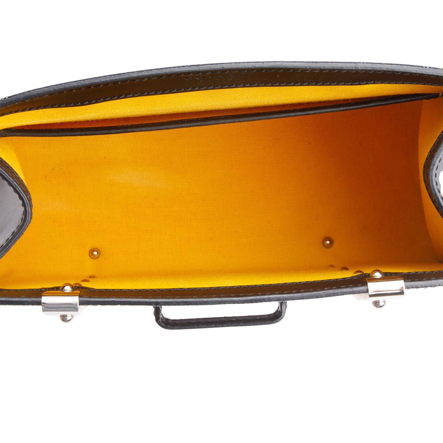 Goyard 2021 Black Goyardine Structure Mini Saigon w/ Strap