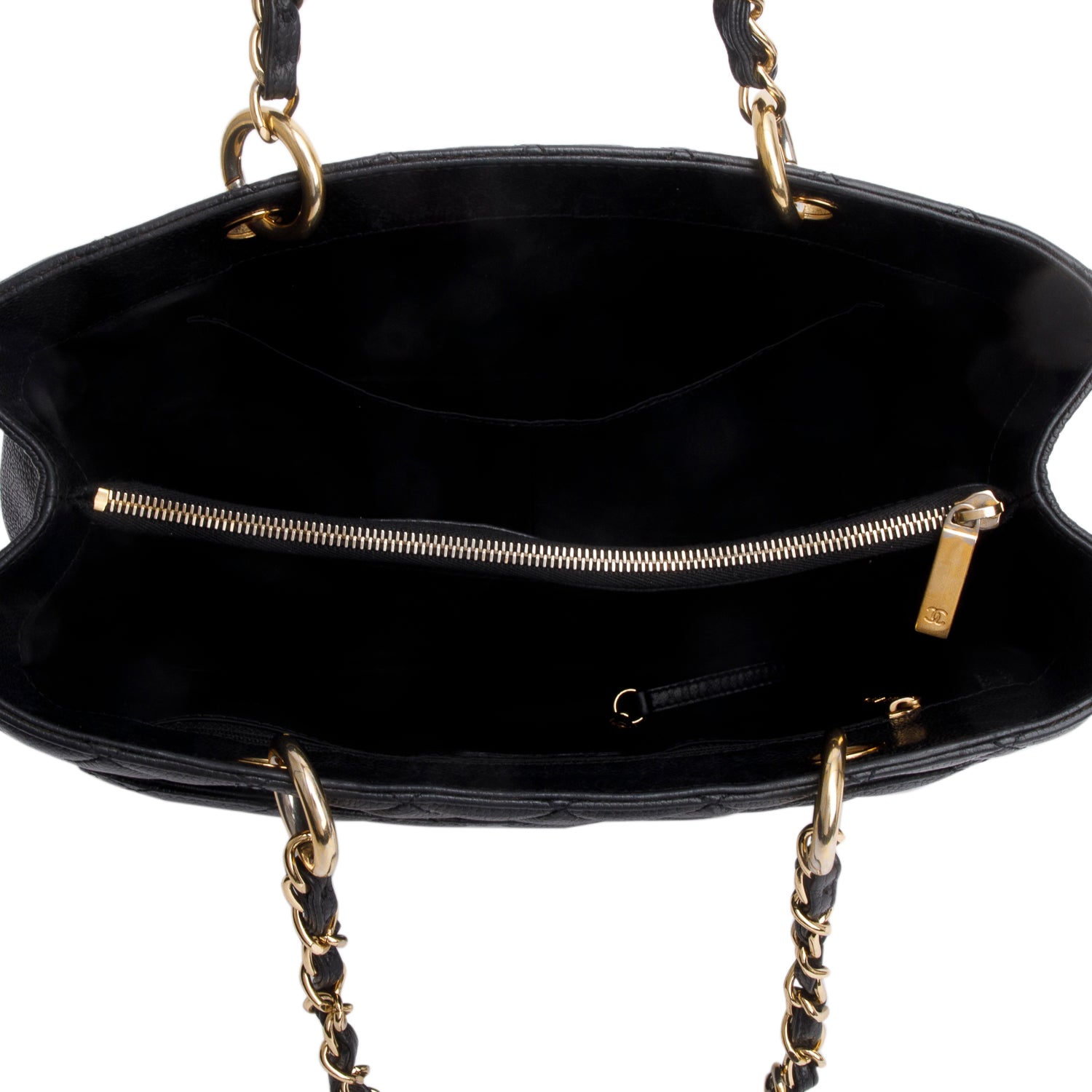 Chanel Black Caviar Quilted Grand Shopping Tote