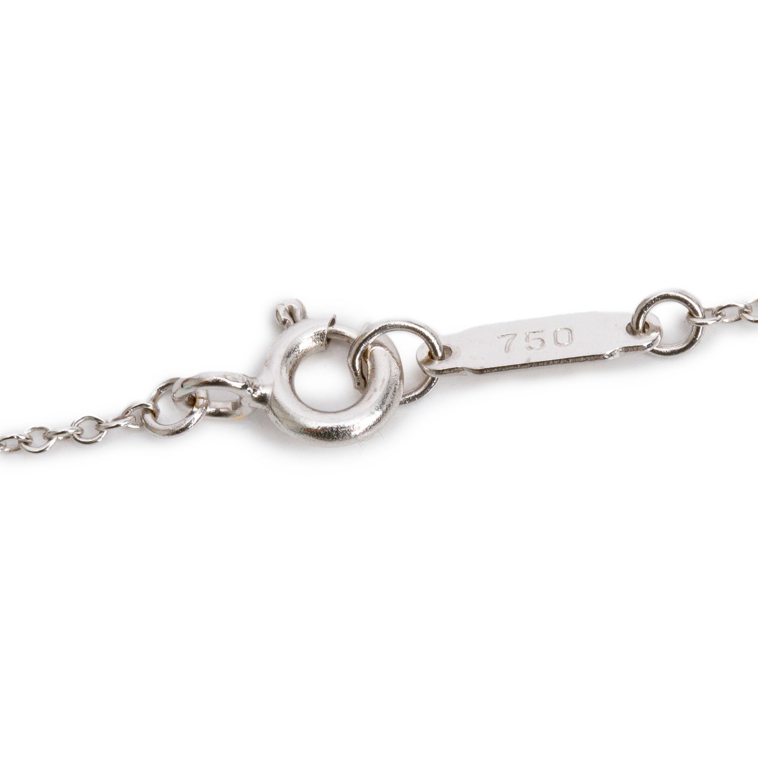 Tiffany & Co. 18k White Gold Diamond Signature X Pendant Necklace w/ Box