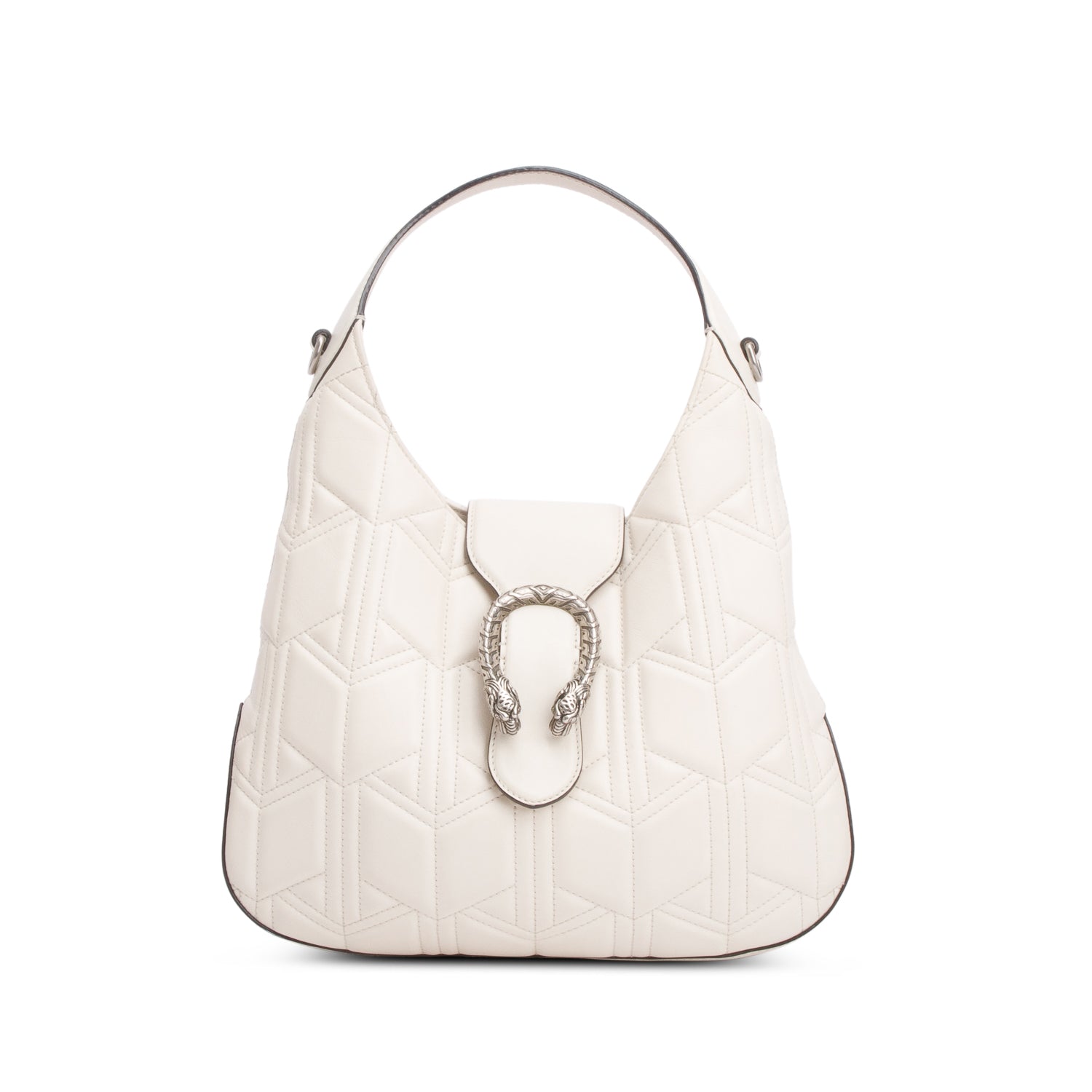 Gucci White Leather Matelasse Dionysus Hobo w/ Strap