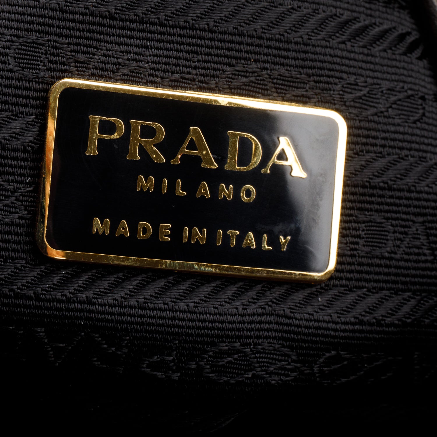 Prada Black Tessuto Nylon Chain Shoulder Bag w/ Authenticity Card