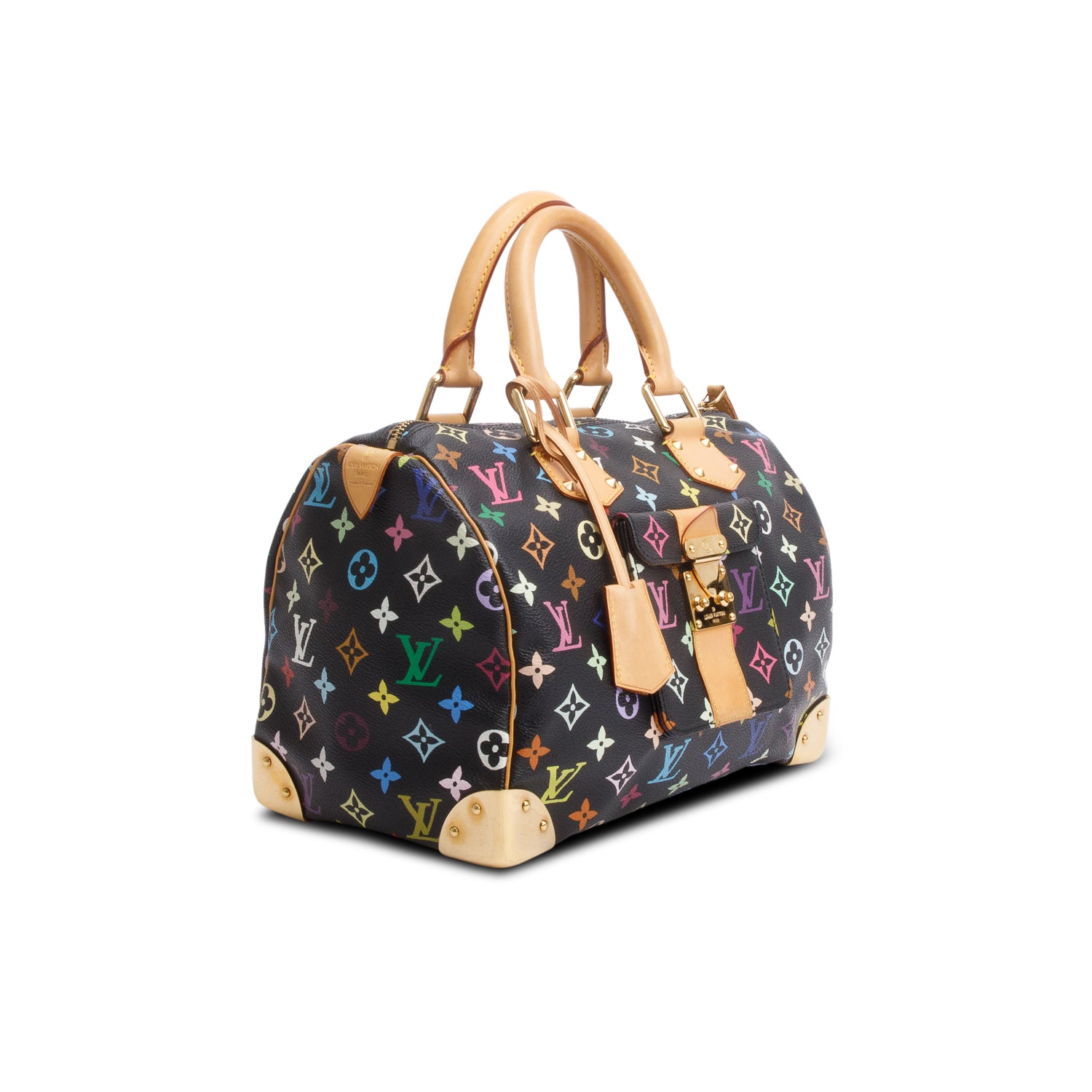 Louis Vuitton Black Monogram Multicolor Speedy 30