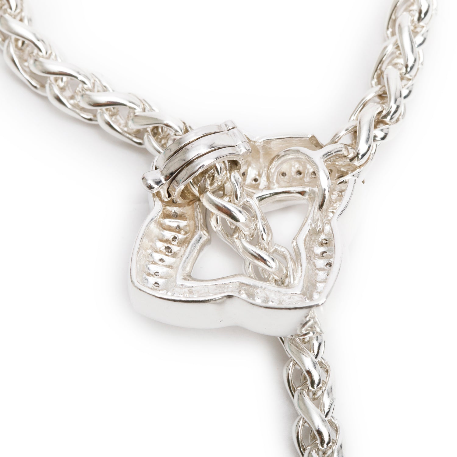 David Yurman Sterling Silver Diamond Quatrefoil Lariat Necklace