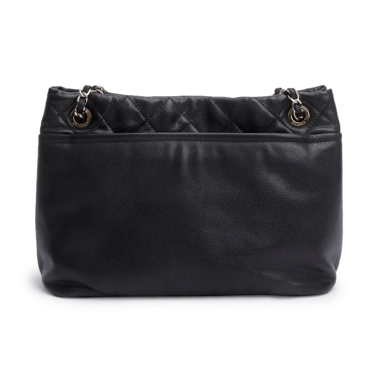 Chanel Black Caviar Leather Timeless CC Shopping Tote w/ Box & Authenticity Card