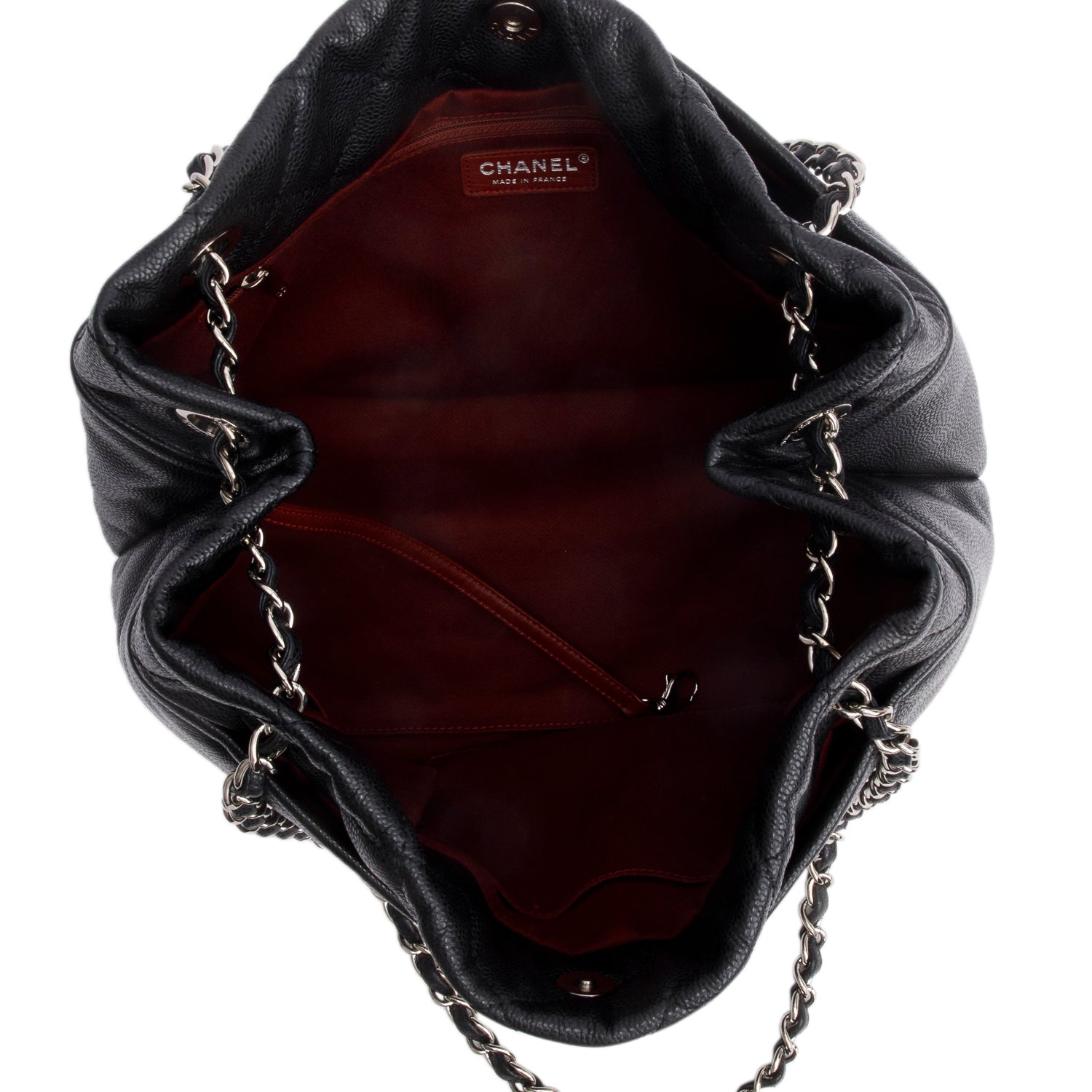 Chanel Black Caviar Leather Timeless CC Shopping Tote w/ Box & Authenticity Card