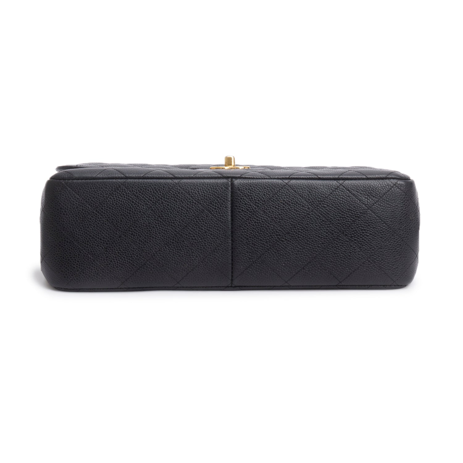 Chanel Black Caviar Jumbo Classic Double Flap Bag w/ Authenticity Card