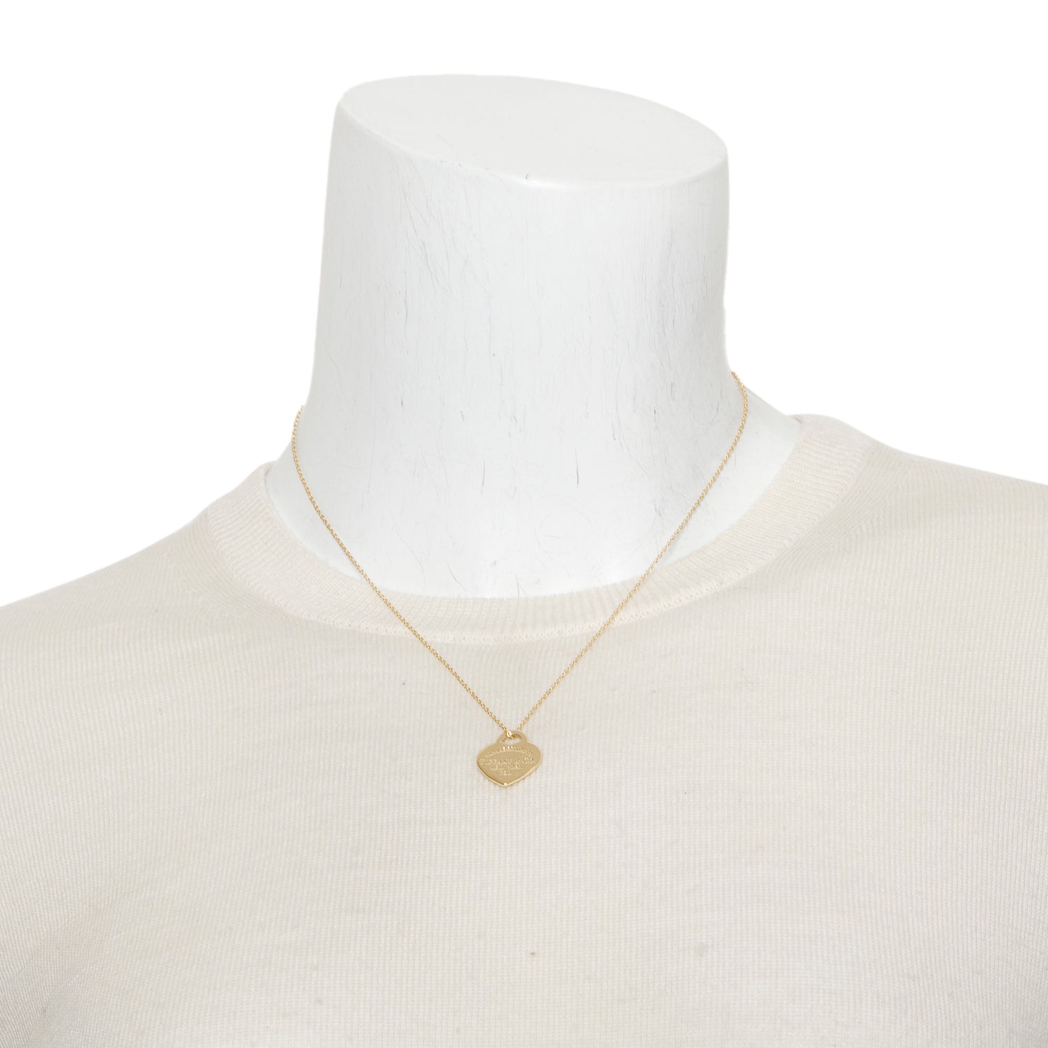 Tiffany & Co. 18k Yellow Gold Return to Tiffany Small Heart Tag Pendant Necklace w/ Box