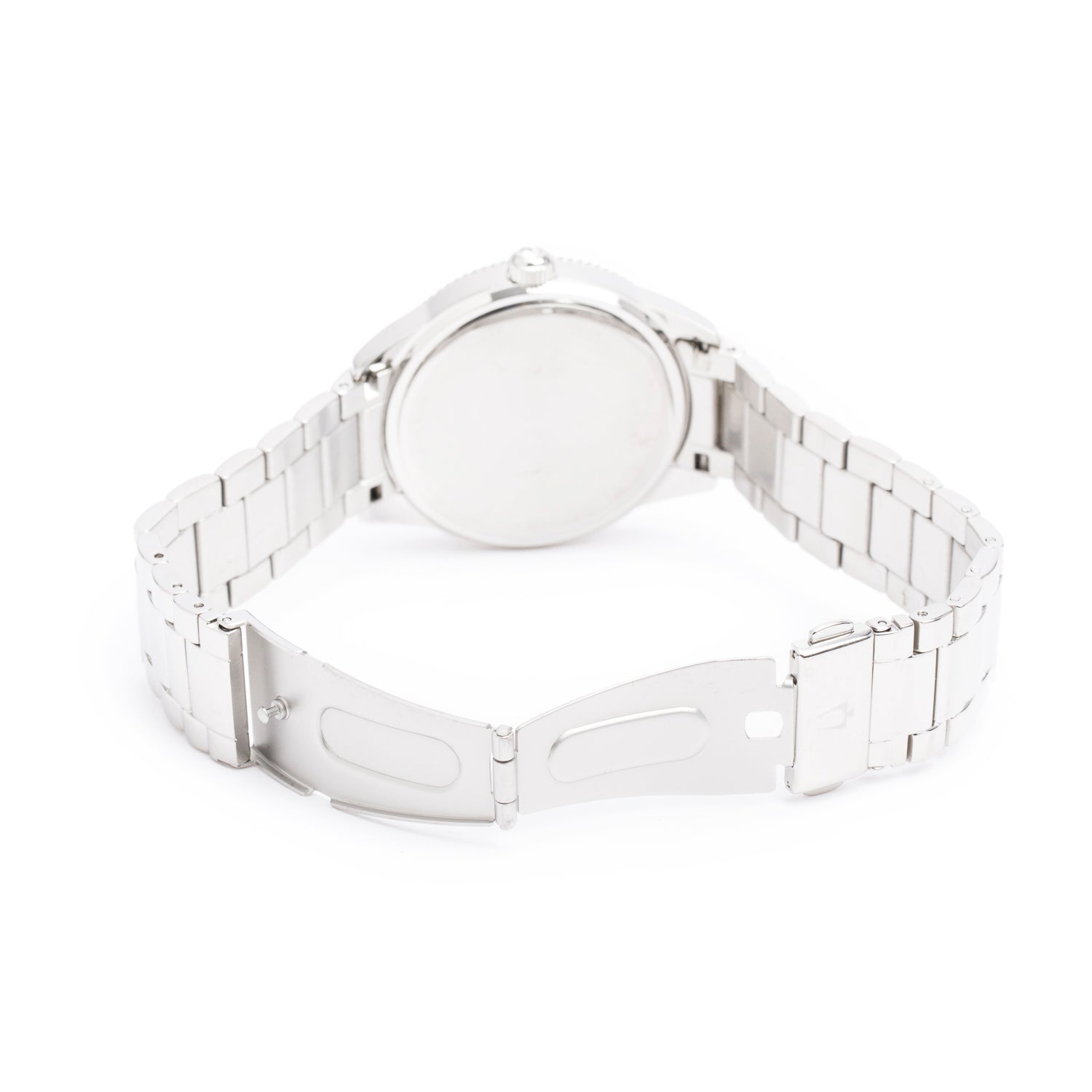 Bulova Stainless Steel Crystal Bezel 38 MM Boyfriend Chronograph Quartz Watch