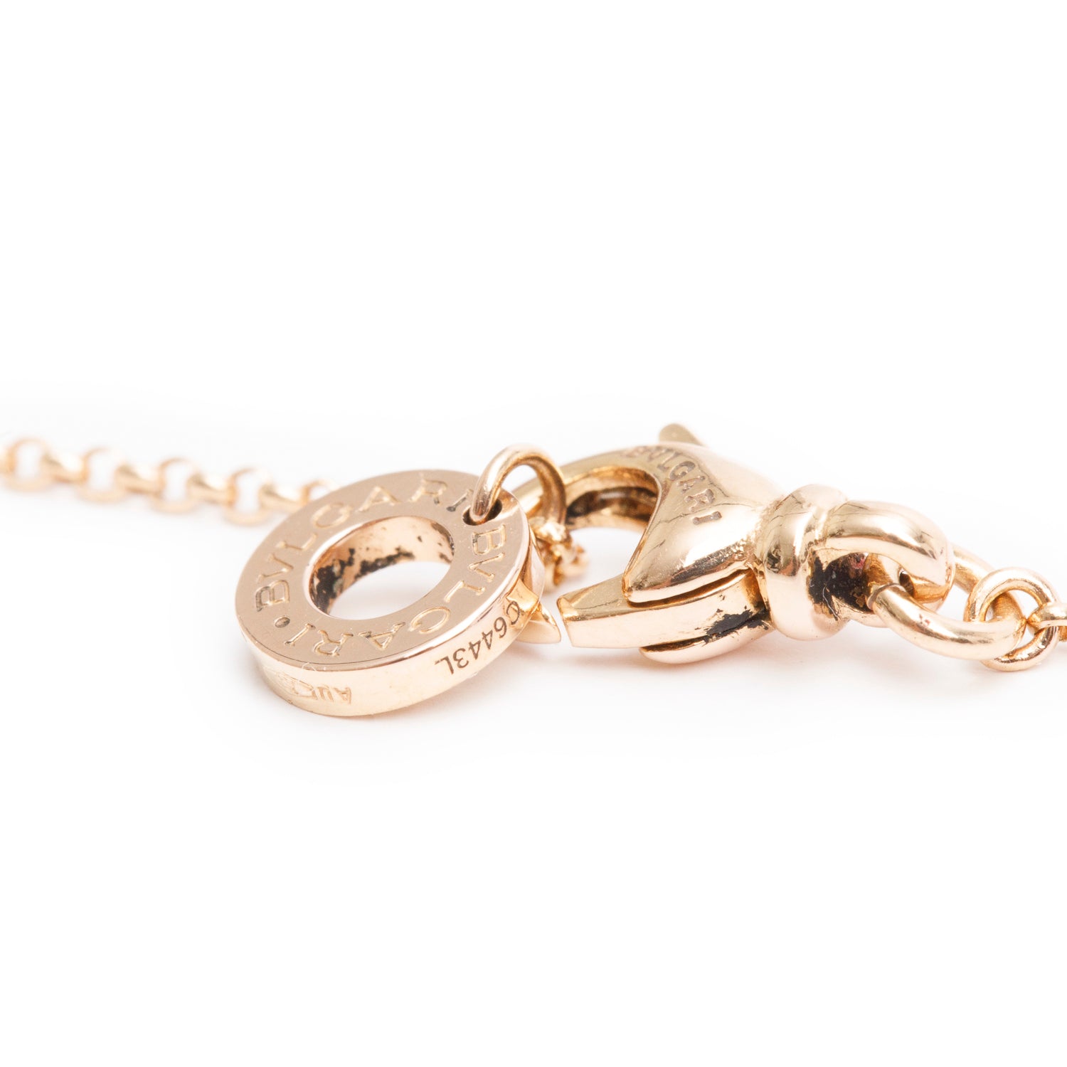 BVLGARI 18k Rose Gold Mother of Pearl & Diamond Divas' Dream Pendant Necklace