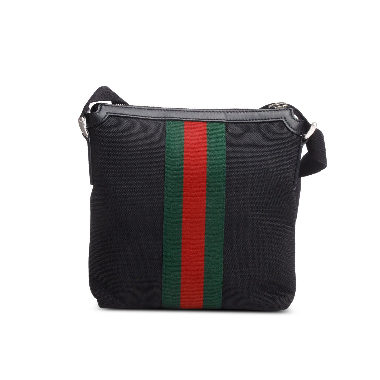 Gucci Black Techno Canvas Web Messenger Bag