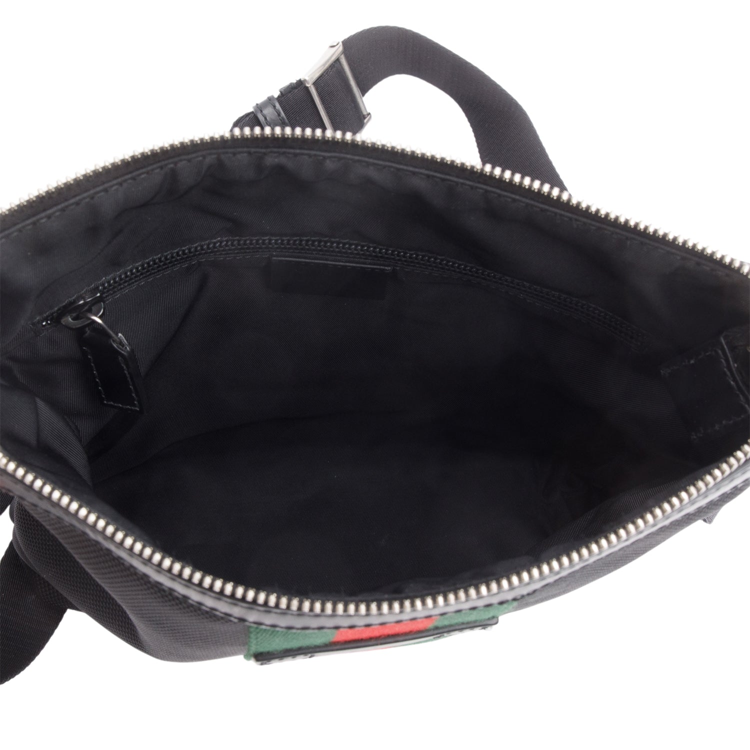 Gucci Black Techno Canvas Web Messenger Bag