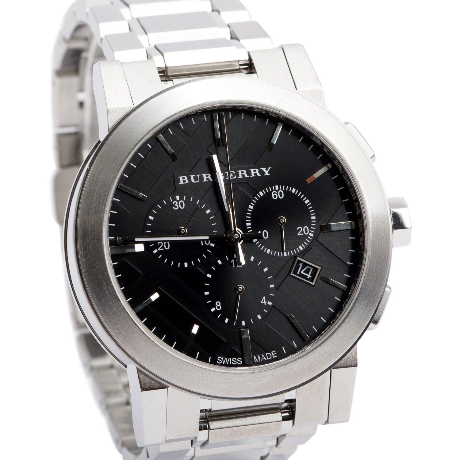 Burberry Stainless Steel BU9351 The City 42 MM Chronograph Watch w/ Box