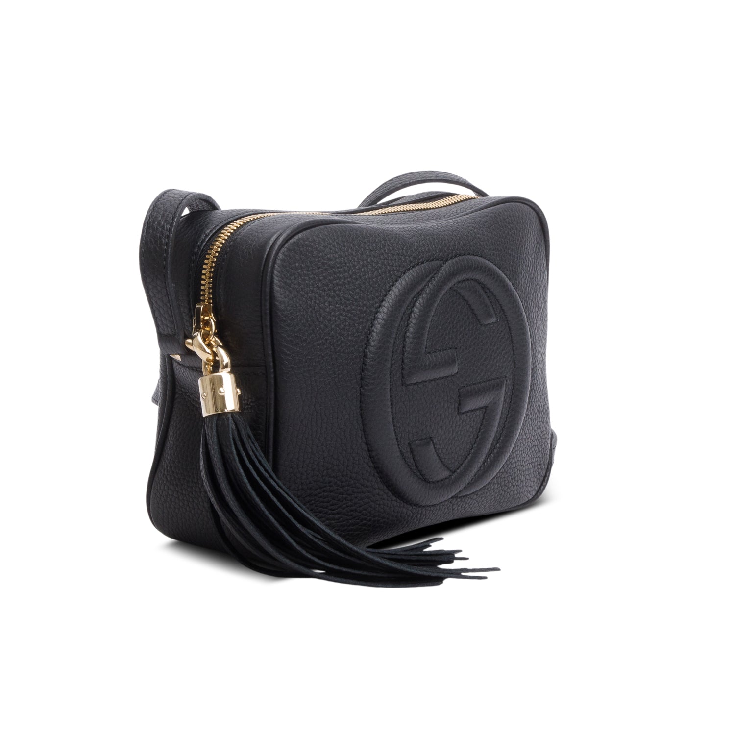 Gucci Black Pebbled Calfskin Small Soho Disco Bag