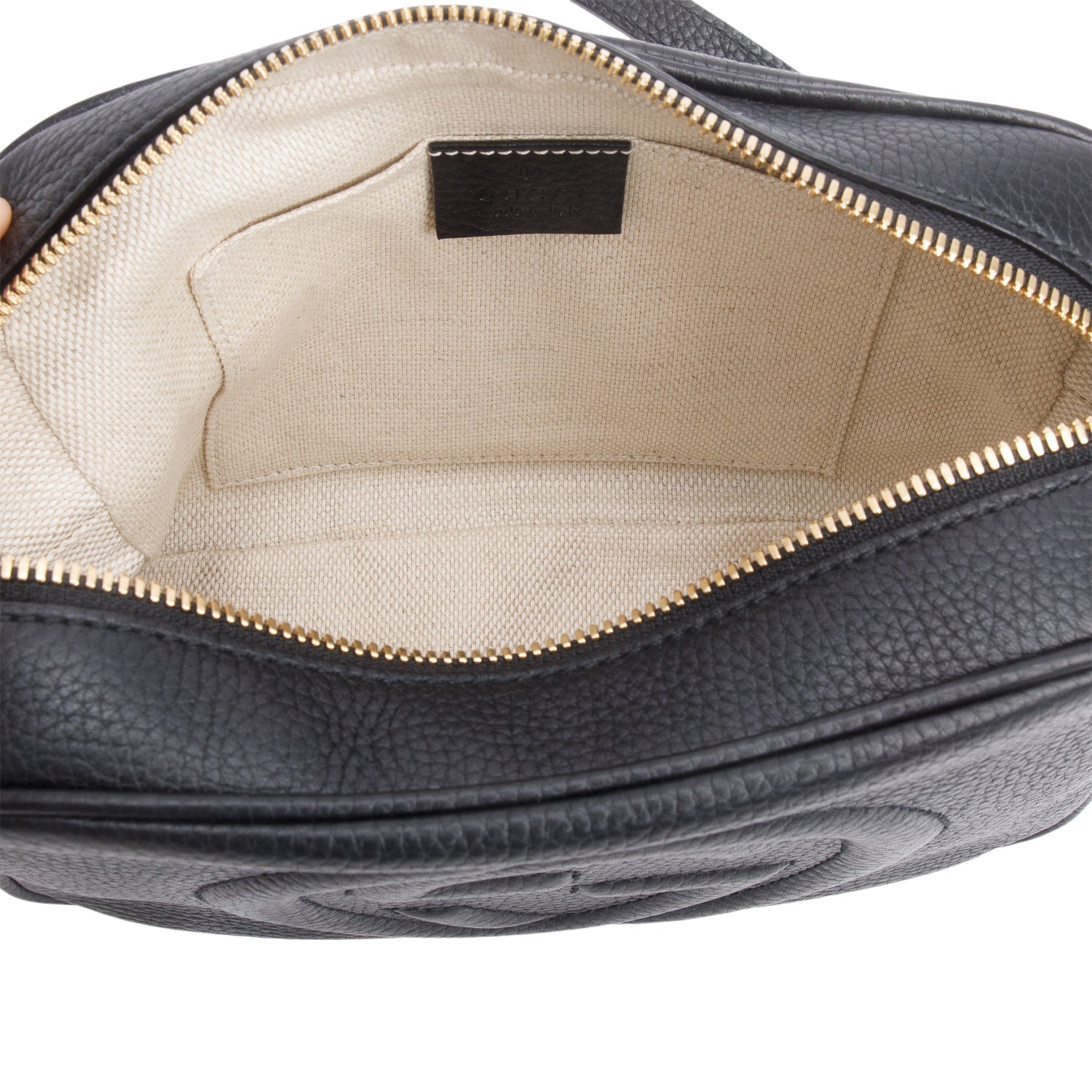 Gucci Black Pebbled Calfskin Small Soho Disco Bag